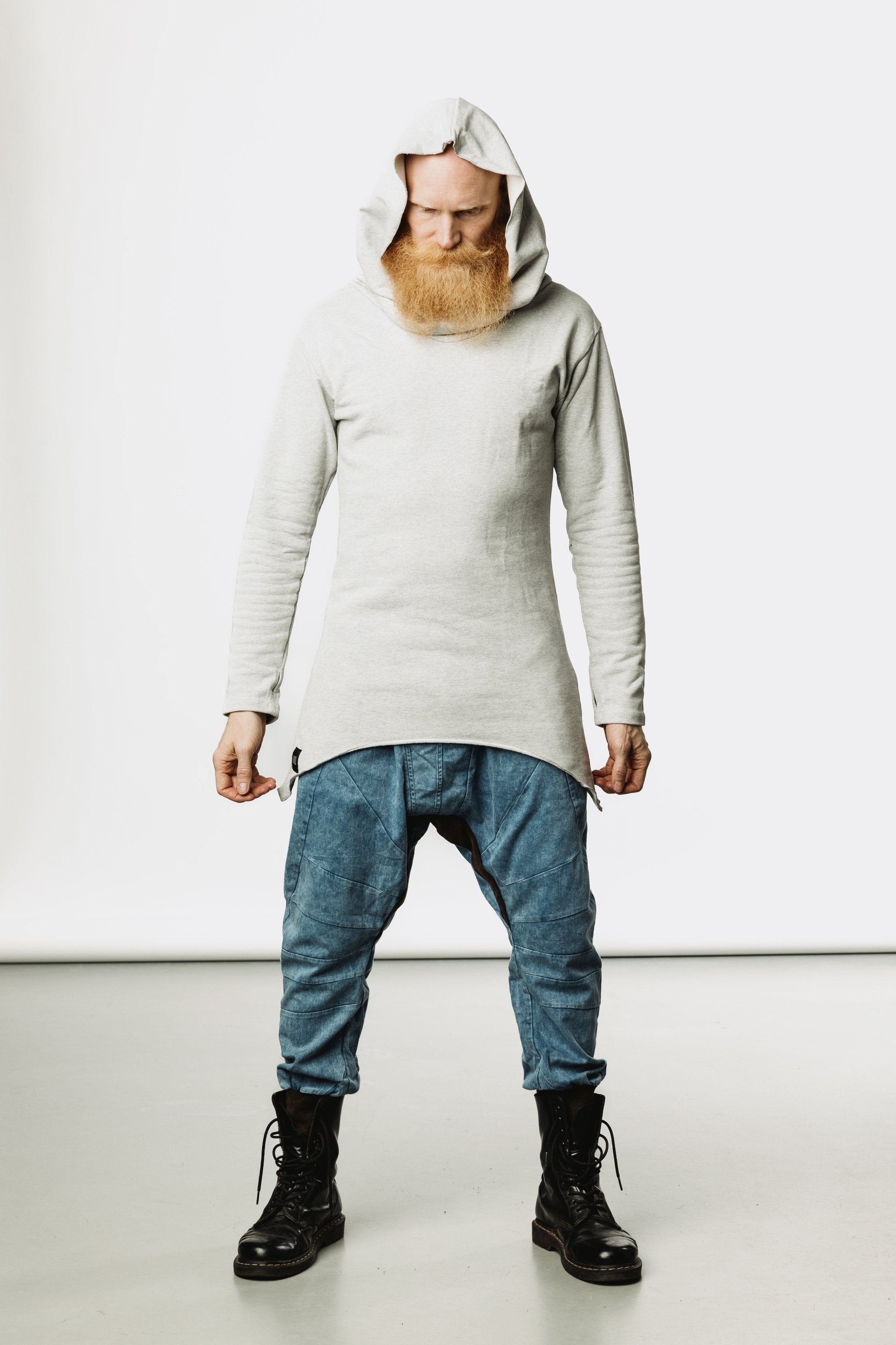 VALO Design Clothing Hoodies ILTA - An oversized assassin style hoodie with asymmetric cut, making the hoodie longer from both sides