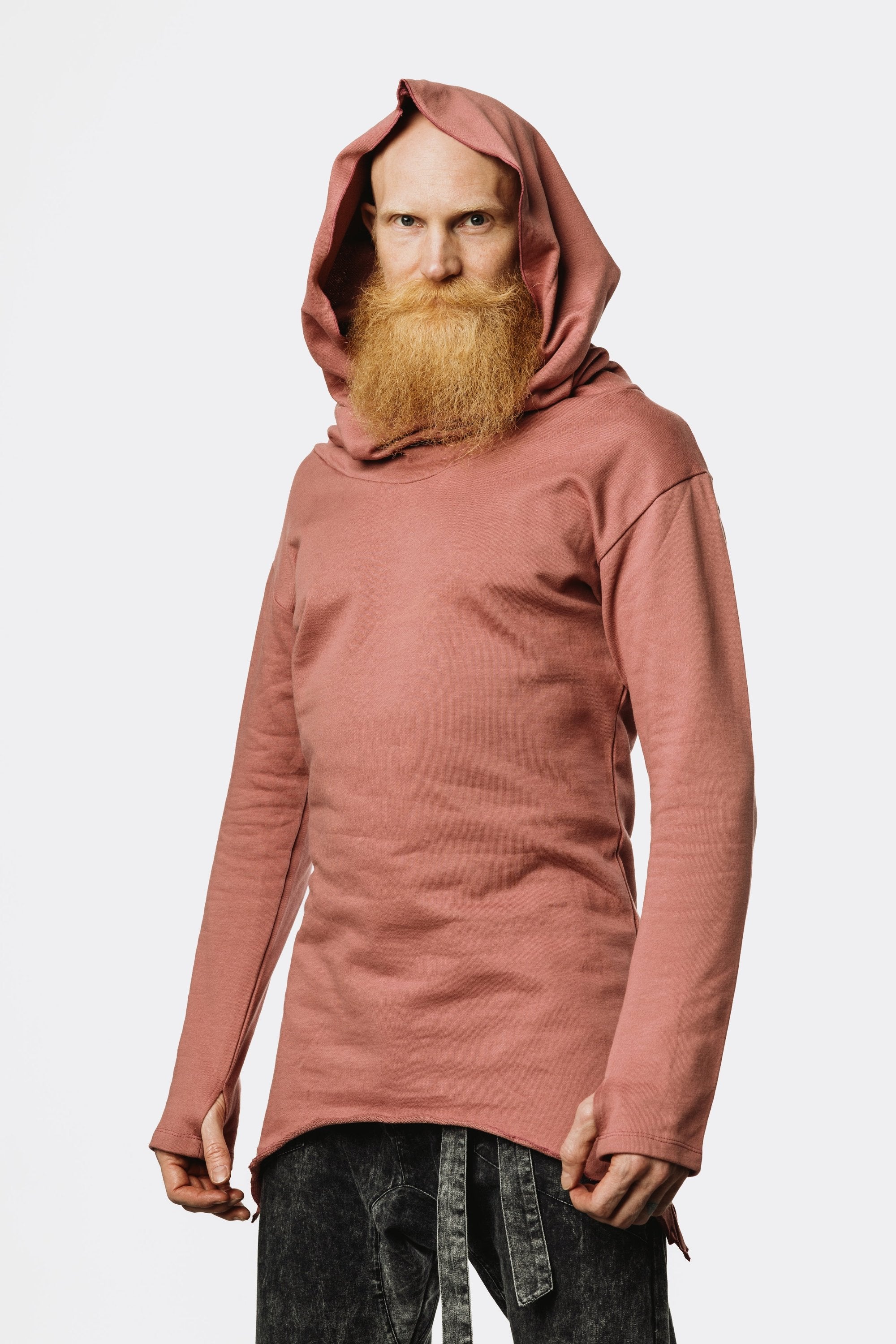 VALO Design Clothing Hoodies ILTA - An oversized assassin style hoodie with asymmetric cut, making the hoodie longer from both sides