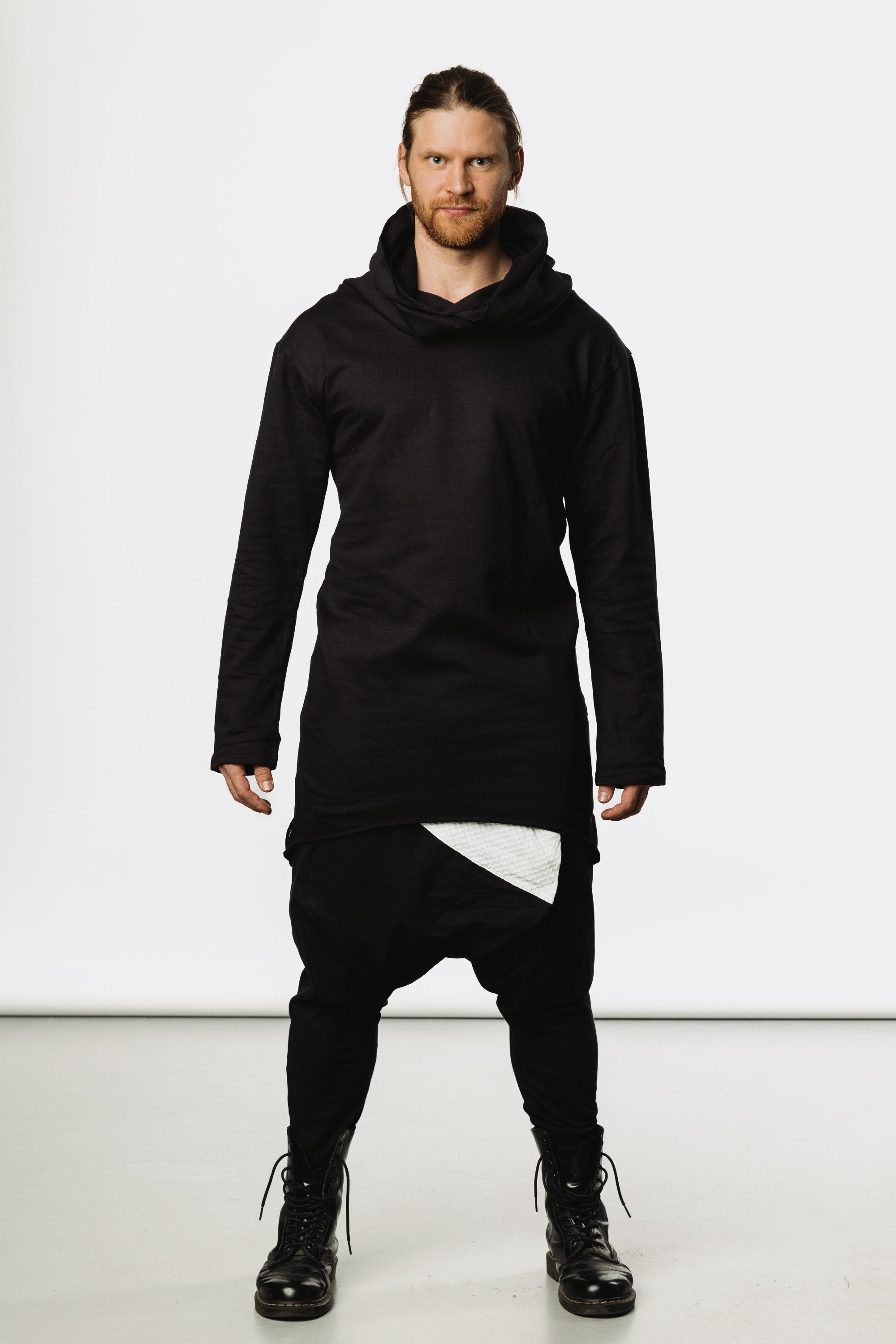 VALO Design Clothing Hoodies ILTA - An oversized assassin style hoodie with asymmetric cut, making the hoodie longer from both sides