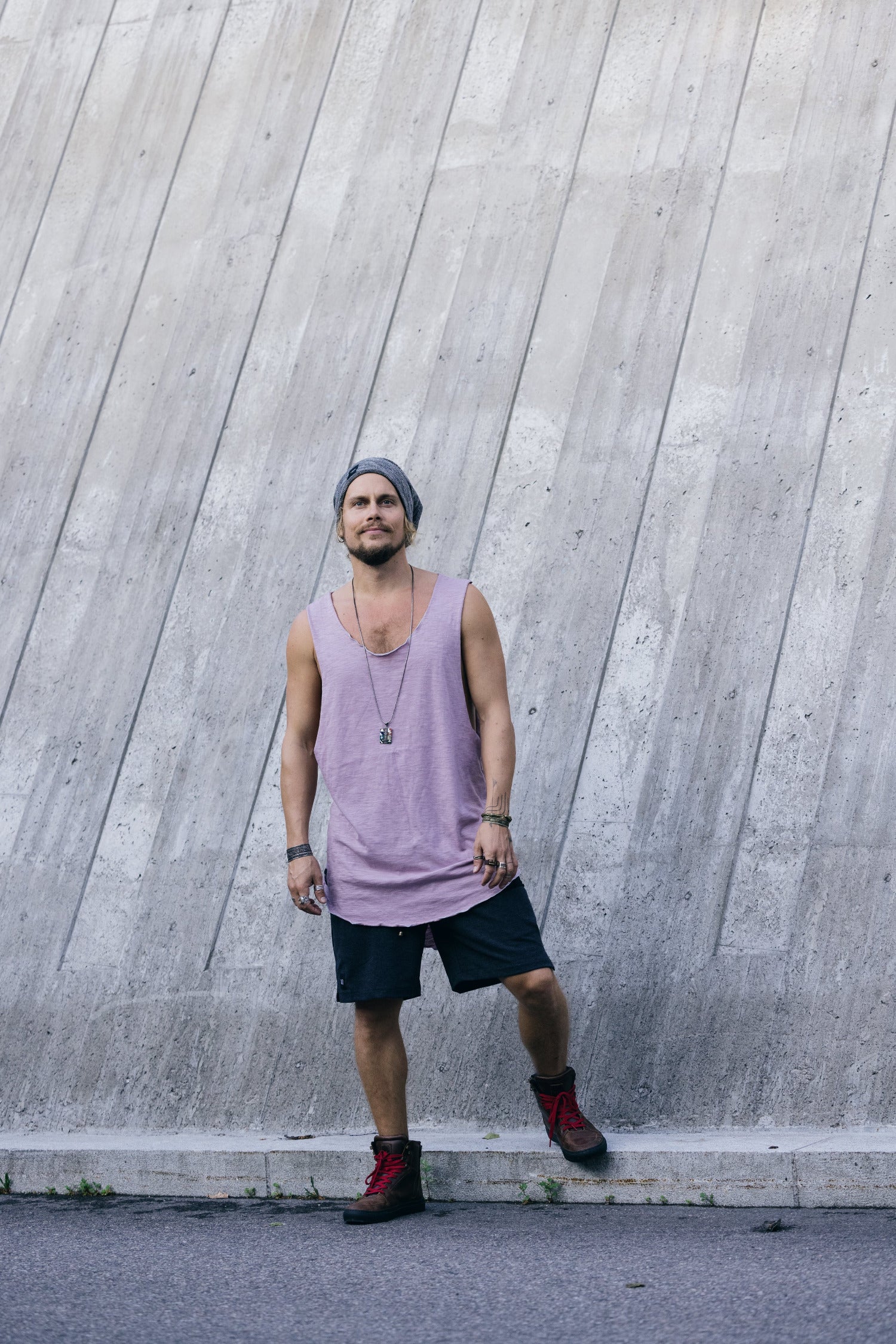 VALO Design Clothing Shirts KESÄ - light sleeveless asymmetric cotton tencel vest tank top