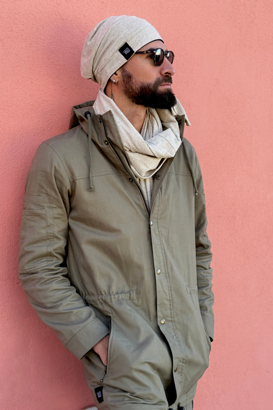 VALO Design Scarf HUIVI – Made from ultra-soft, medium-thickness natural hemp cotton fabric. Incredibly comfortable and becomes even softer with every wear