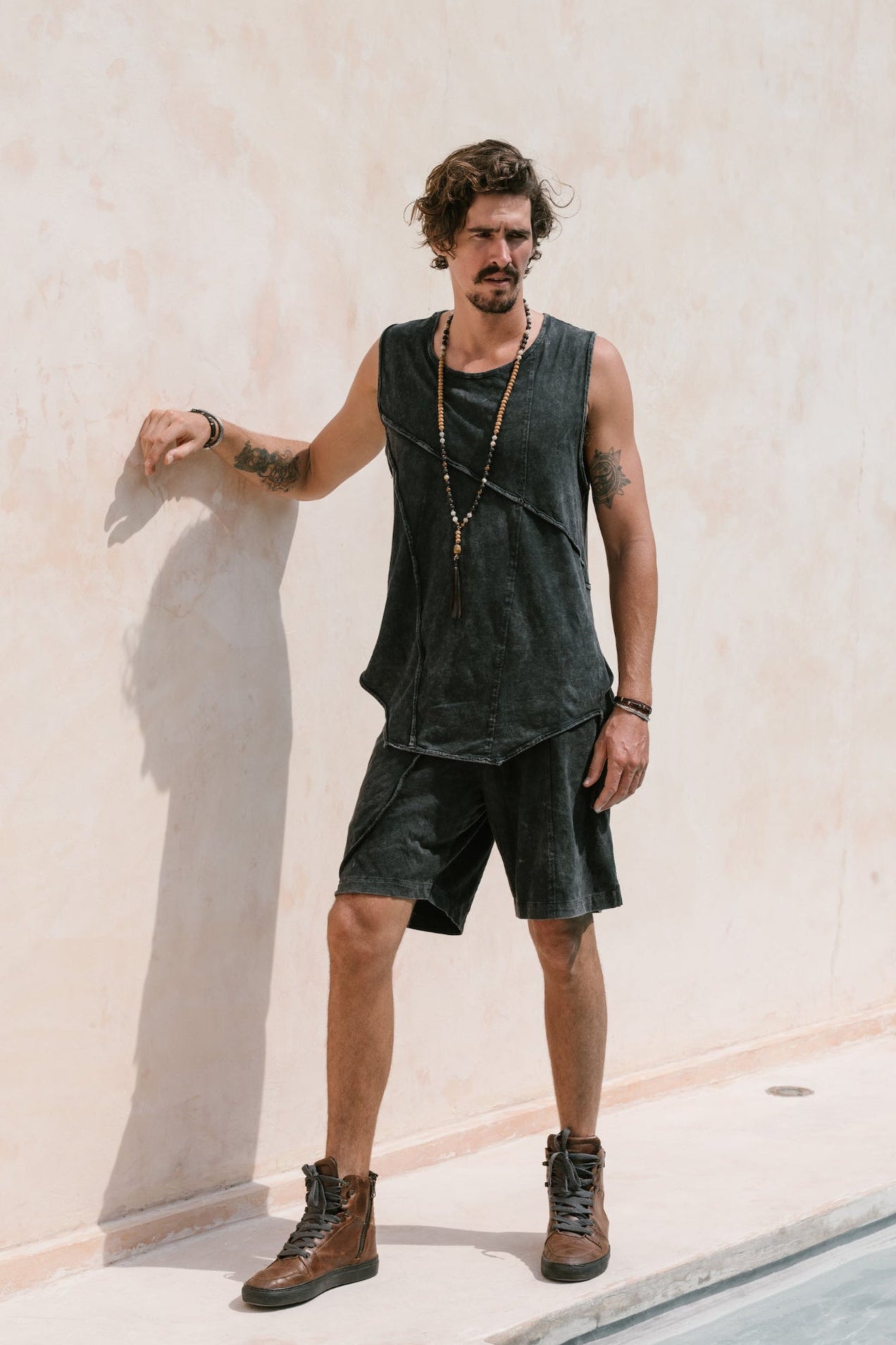 KELO SHORTS - Light Stonewashed Cotton Shorts