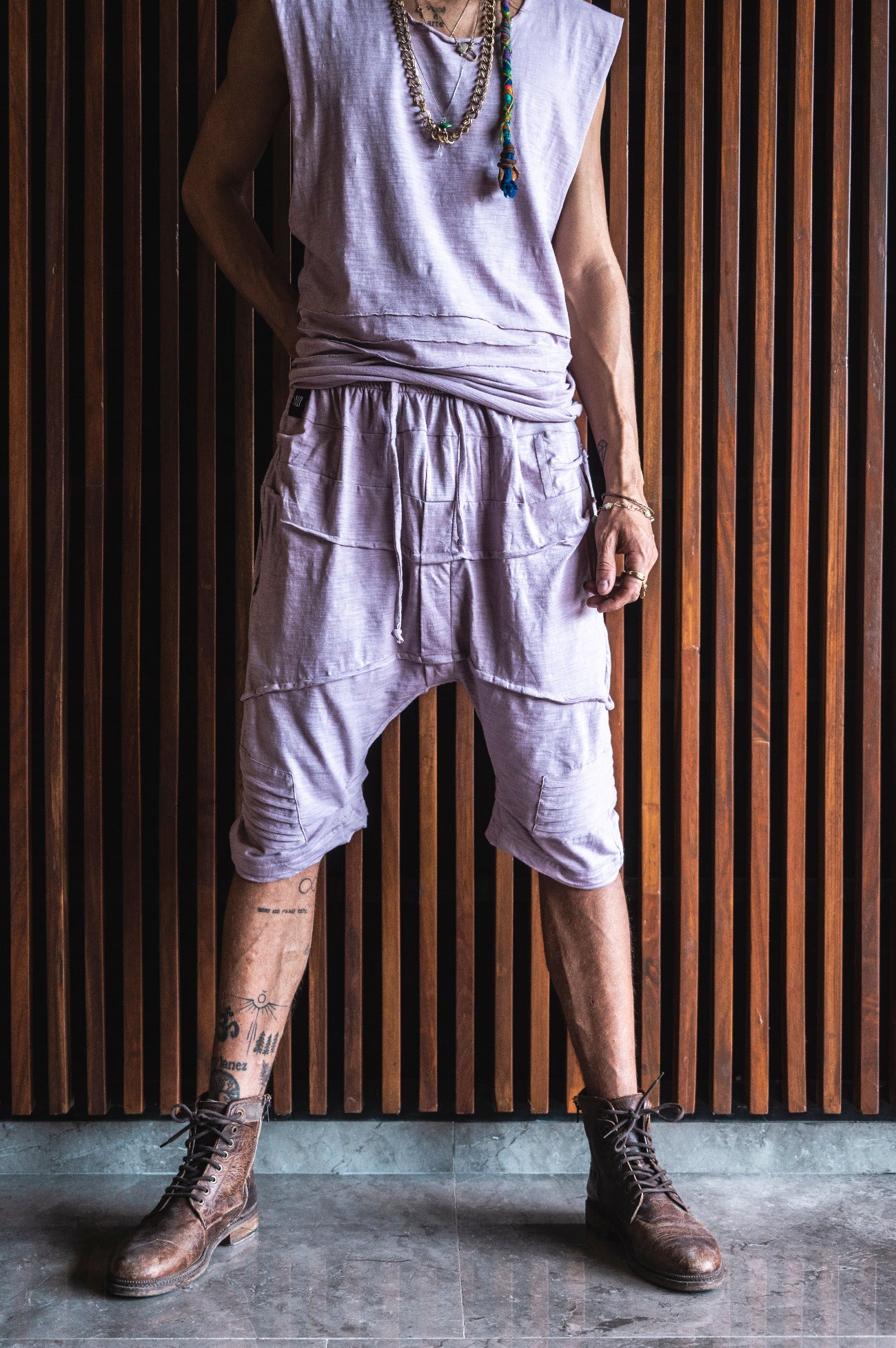 VALO Design Shorts SAHARA – Crafted from 100% soft cotton terry fabric with unique stitching details for a distinctive and stylish look