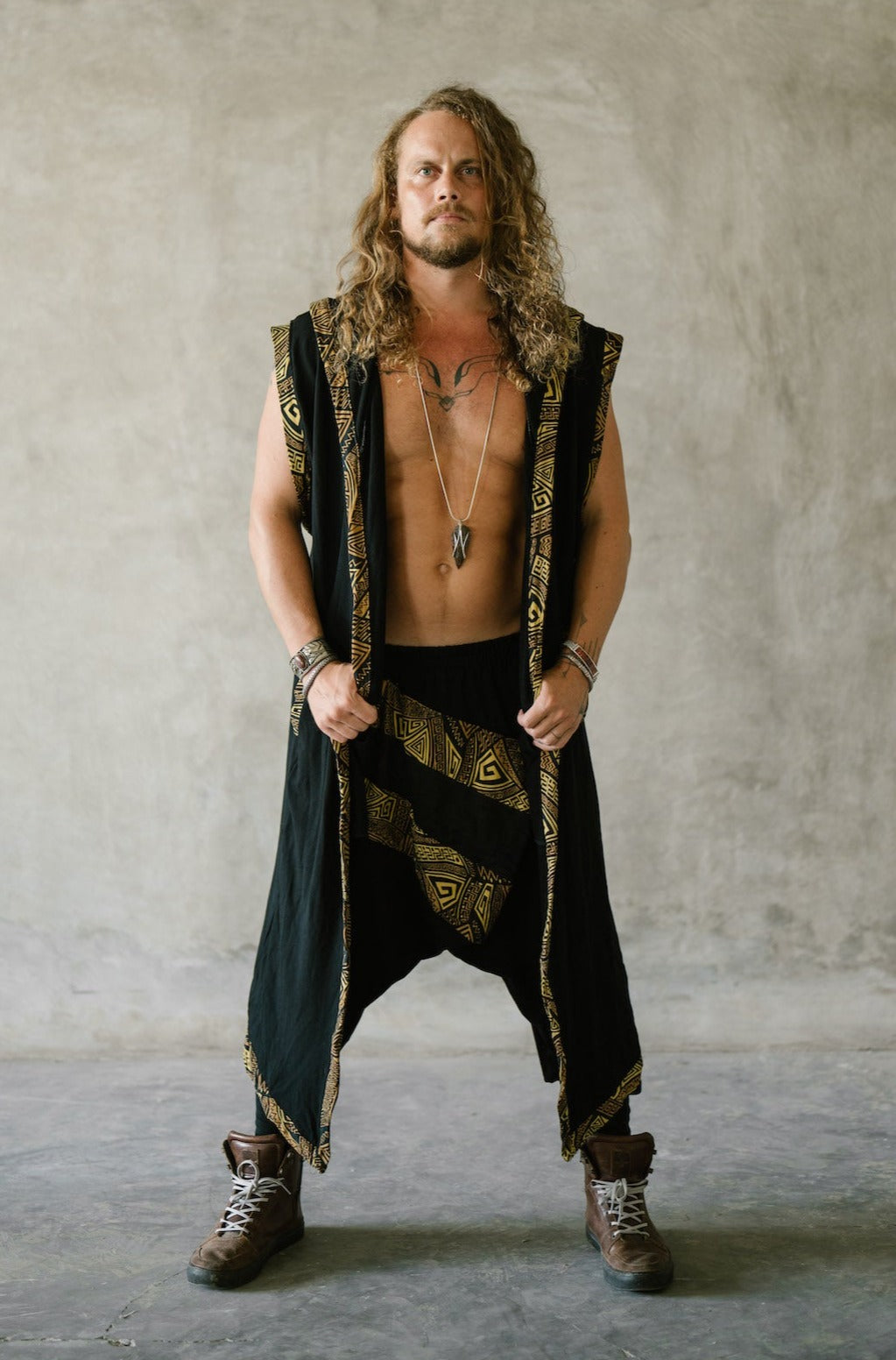 VALO Design Pants NINJA WARRIOR Bamboo - Stylish harem cut drop crotch trousers made with Bamboo Stretch