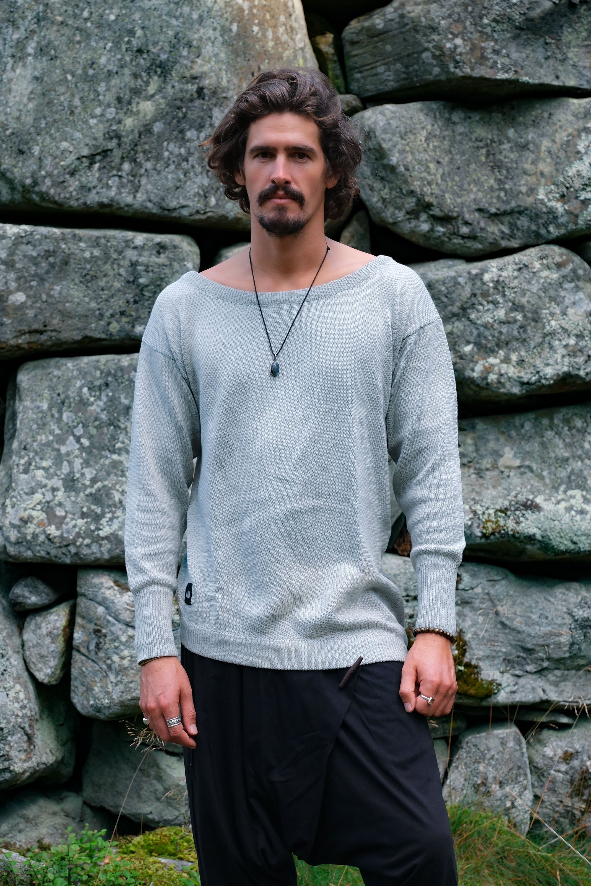 TALVI Knit - Long Sleeve Round-Neck Knit Cotton Sweater