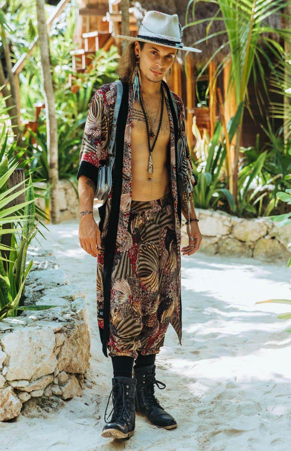 Bali Spirit Outfit - Tribal Feather Pattern