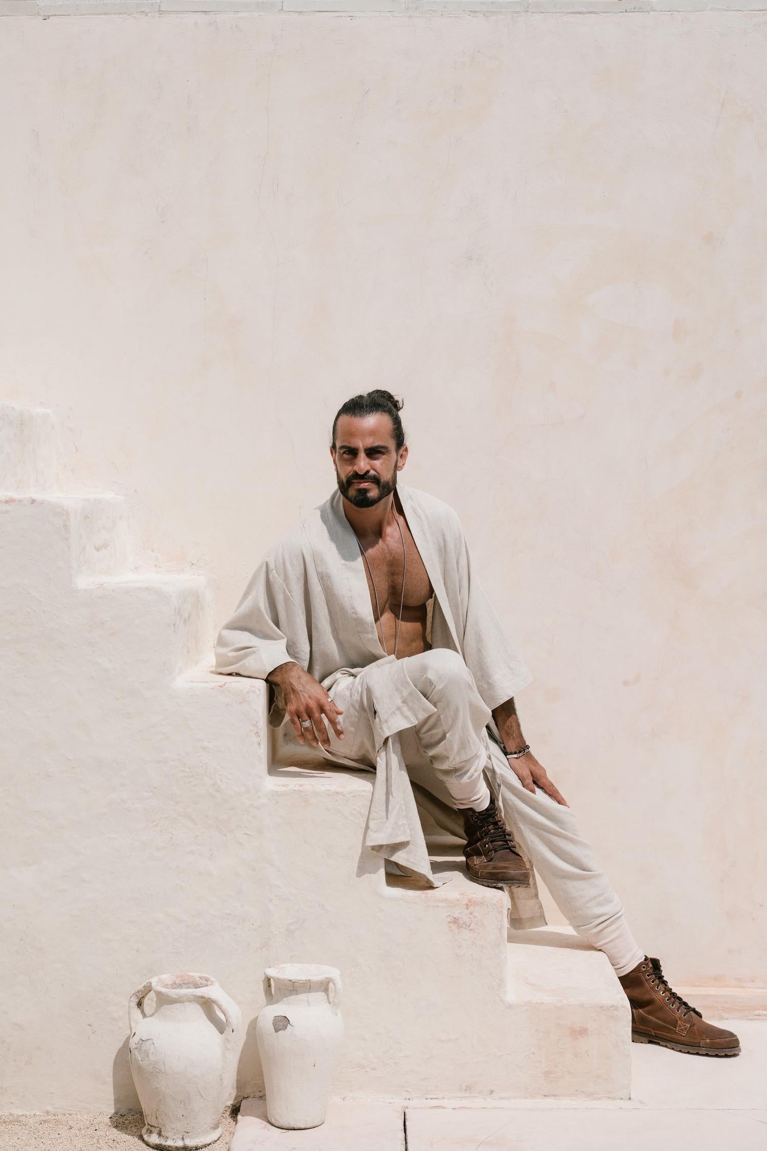 BUSHI Kimono - Japanese Style Designer Linen Pants