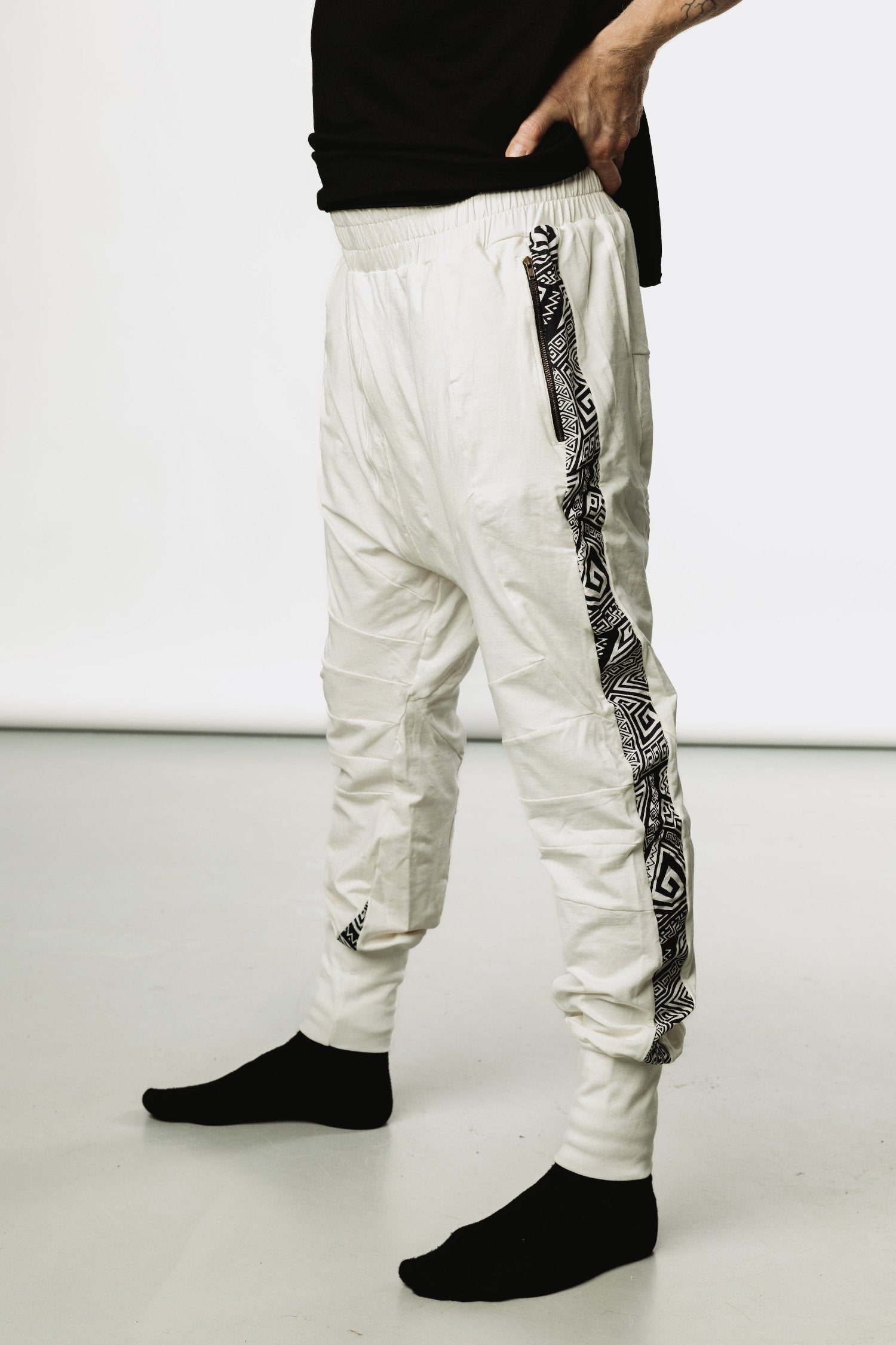 CAPO Pants - Slim leg bamboo stretch drop crotch joggers-Pants-VALO Design Clothing