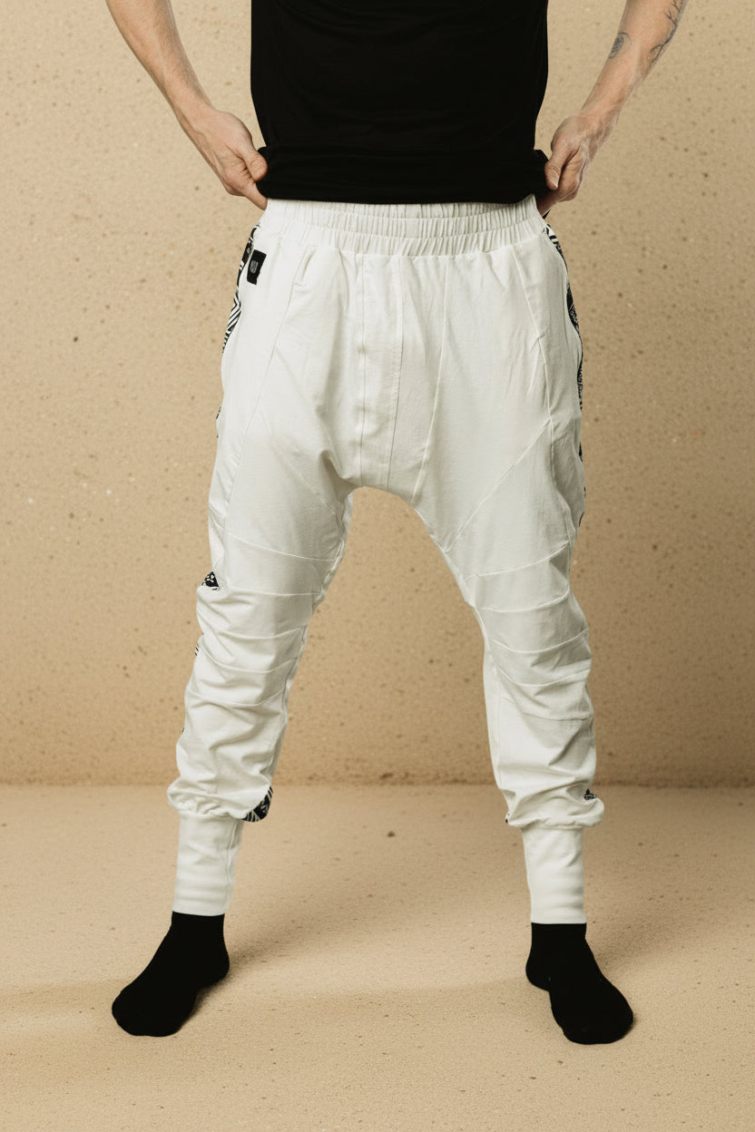 CAPO Pants - Slim leg bamboo stretch drop crotch joggers-Pants-VALO Design Clothing