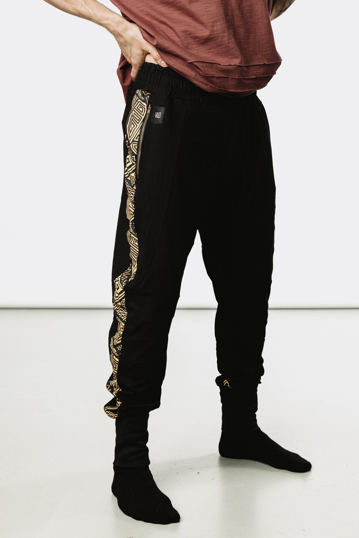 CAPO Pants - Slim leg bamboo stretch drop crotch joggers-Pants-VALO Design Clothing