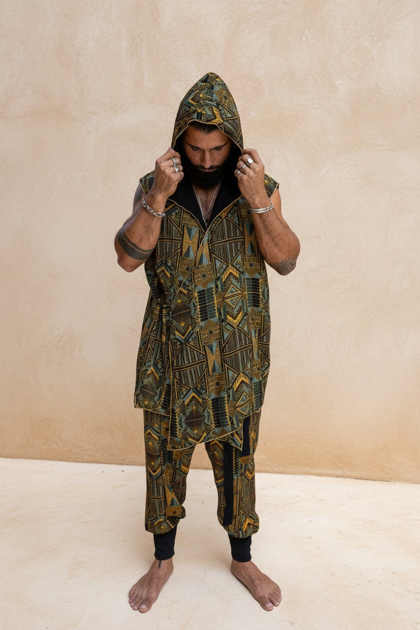 Hanzo Outfit - Blue Gold Prism Vest and Pants-Outfit-VALO Design Clothing