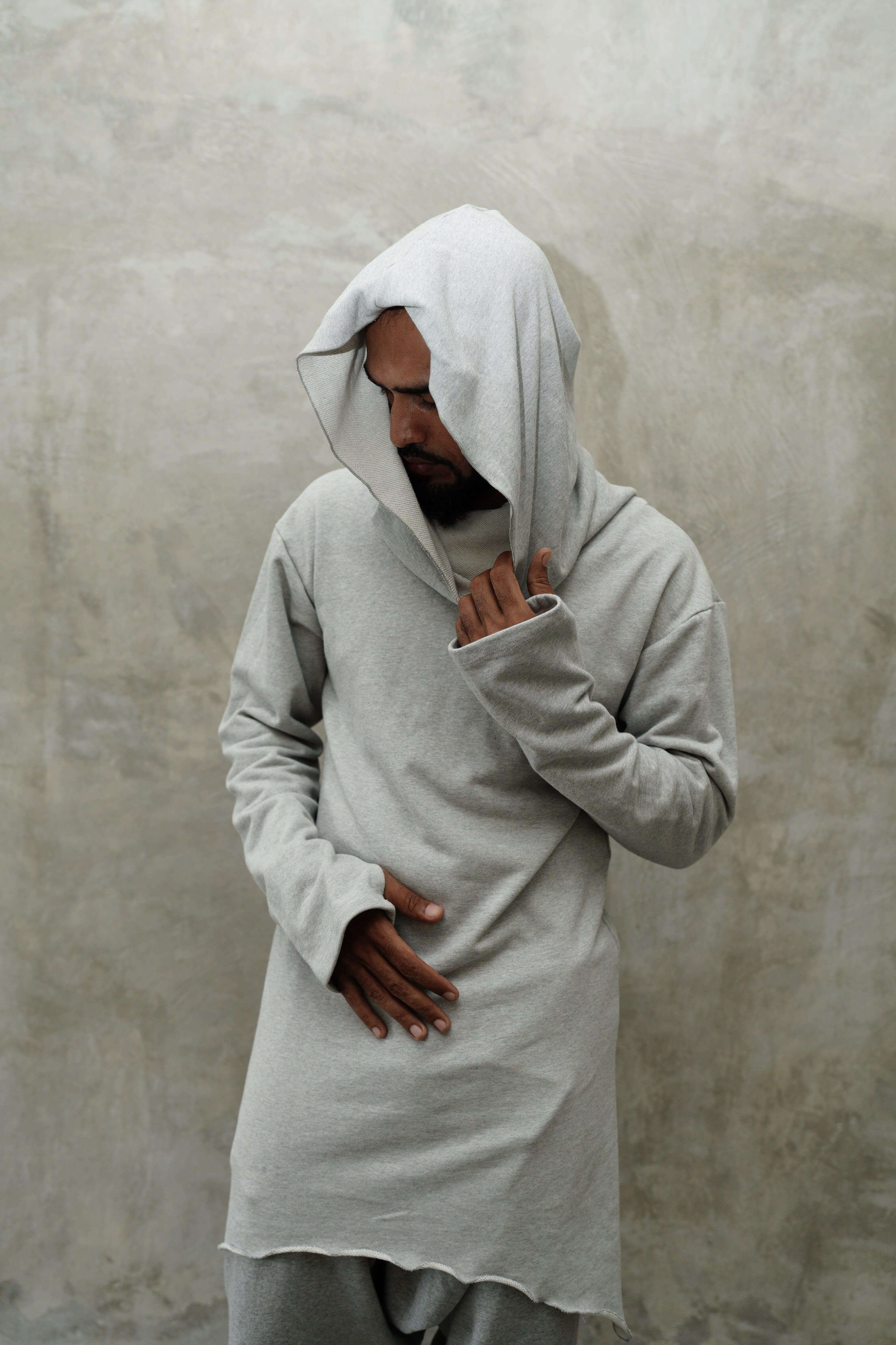 VALO Design Clothing Hoodies ILTA - An oversized assassin style hoodie with asymmetric cut, making the hoodie longer from both sides