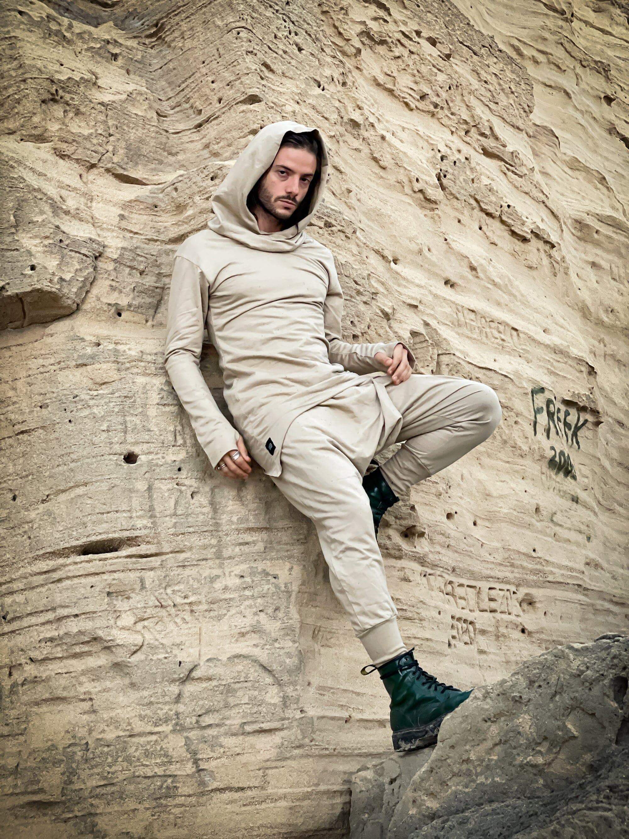 VALO Design Clothing Hoodies ILTA - An oversized assassin style hoodie with asymmetric cut, making the hoodie longer from both sides
