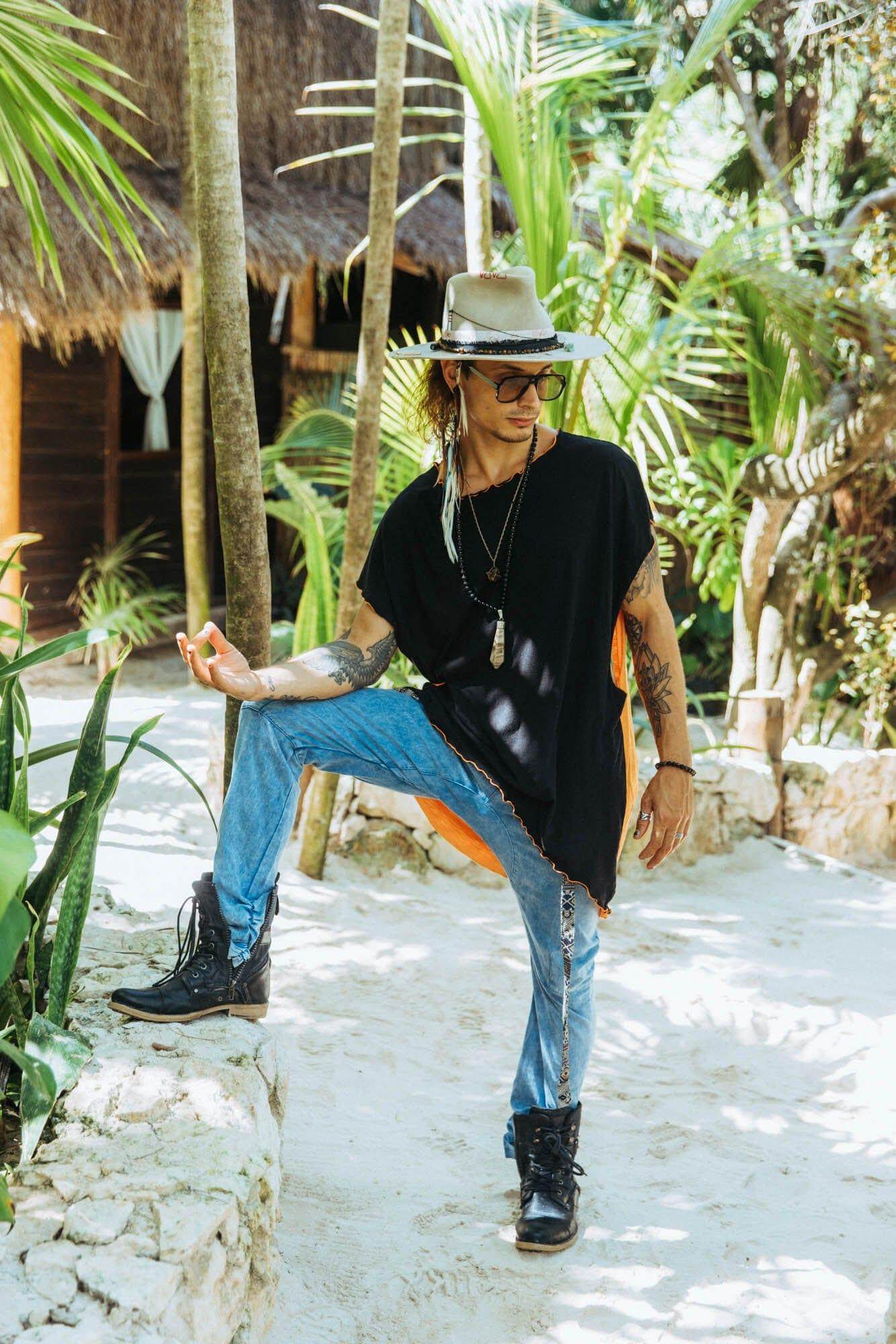 ISO - loose and comfortable asymmetric oversized t-shirt cropped top - VALO Design Clothing