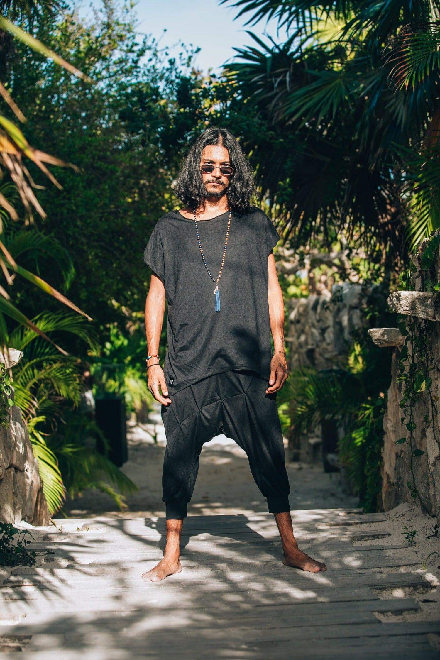 ISO - loose and comfortable asymmetric oversized t-shirt cropped top - VALO Design Clothing