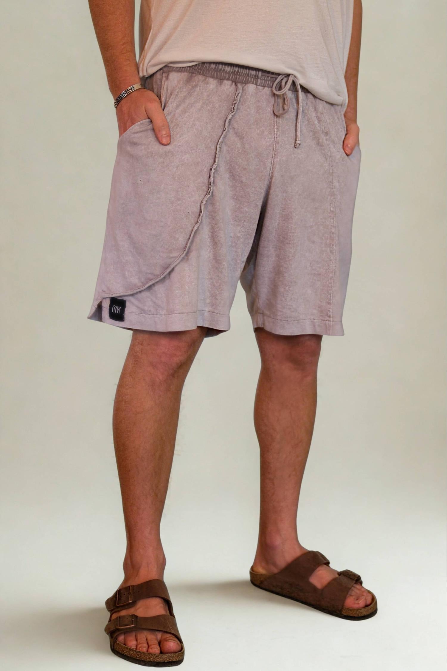 KELO SHORTS - Light Stonewashed Cotton Shorts