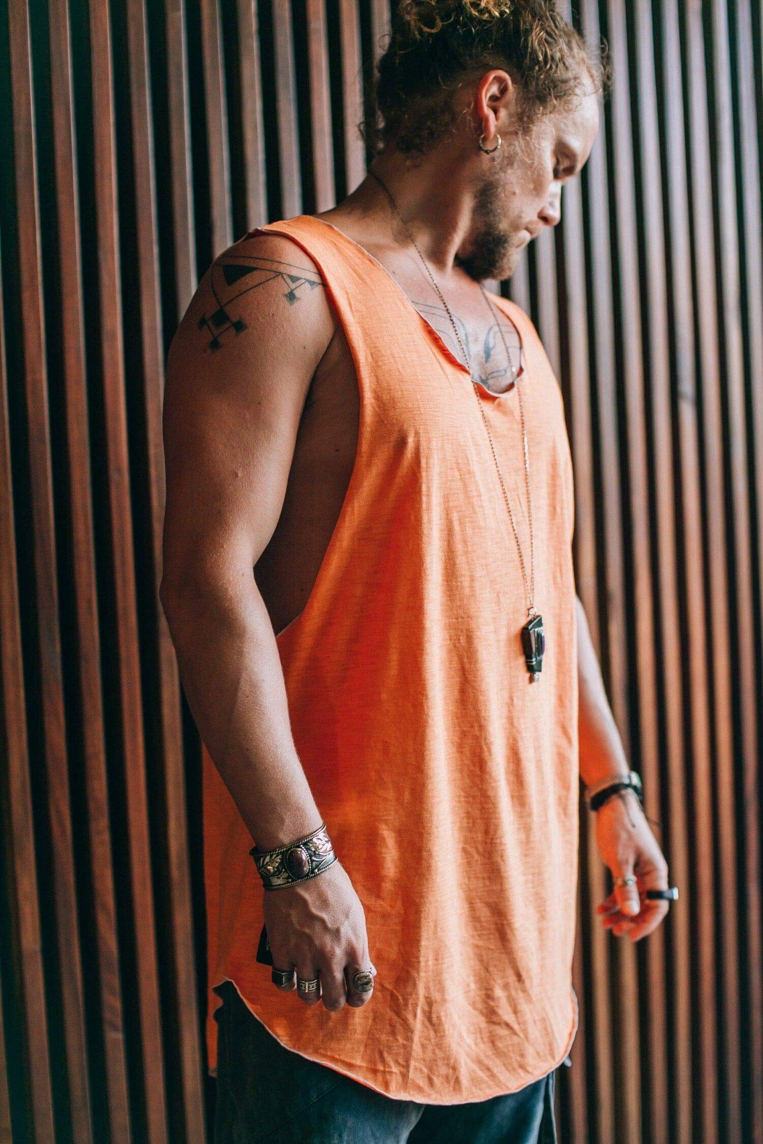 VALO Design Clothing Shirts KESÄ - light sleeveless asymmetric cotton tencel vest tank top