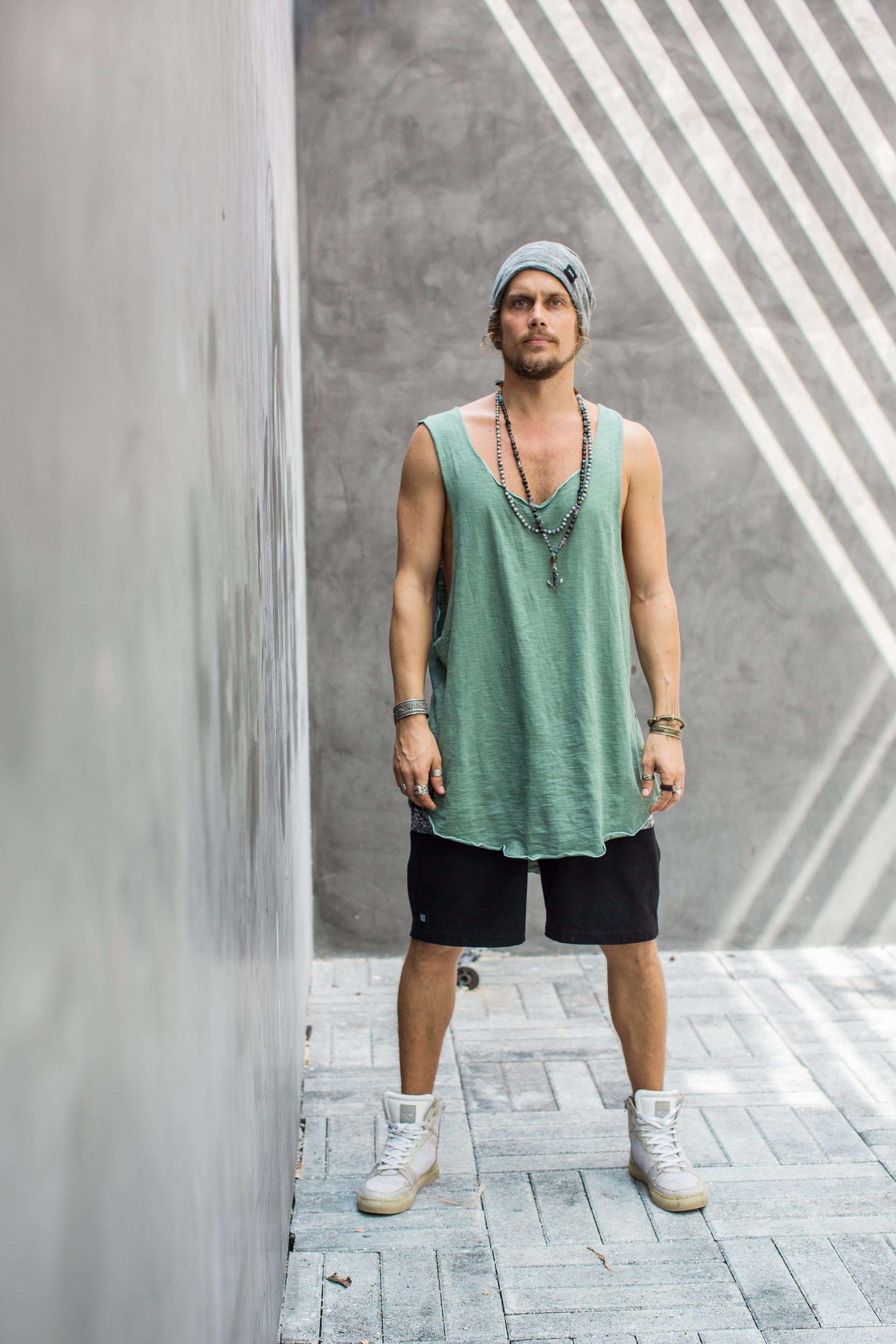 VALO Design Clothing Shirts KESÄ - light sleeveless asymmetric cotton tencel vest tank top