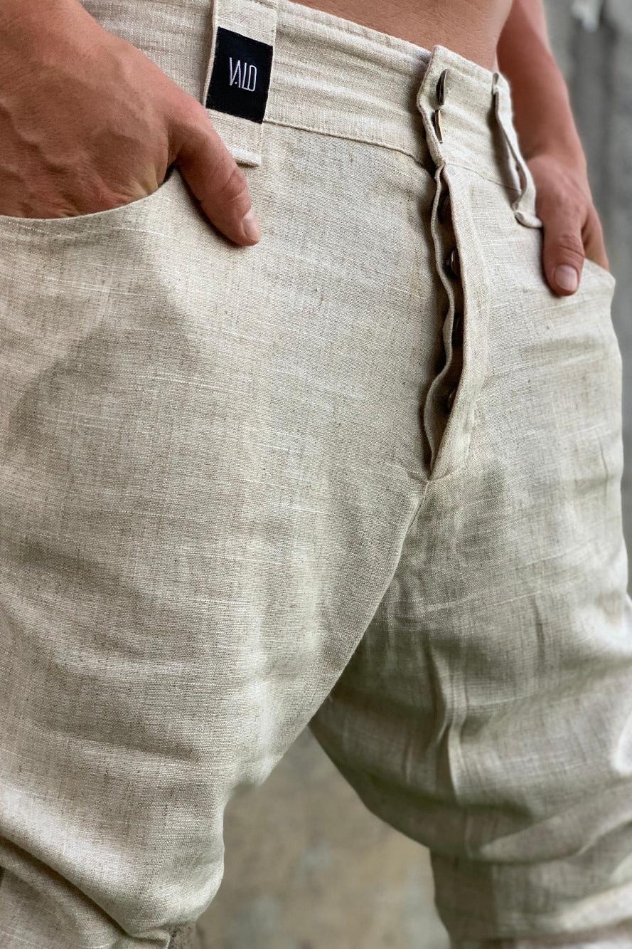 MAA - Elegant Drop Crotch Trousers With Casual Fit-Pants-VALO Design Clothing