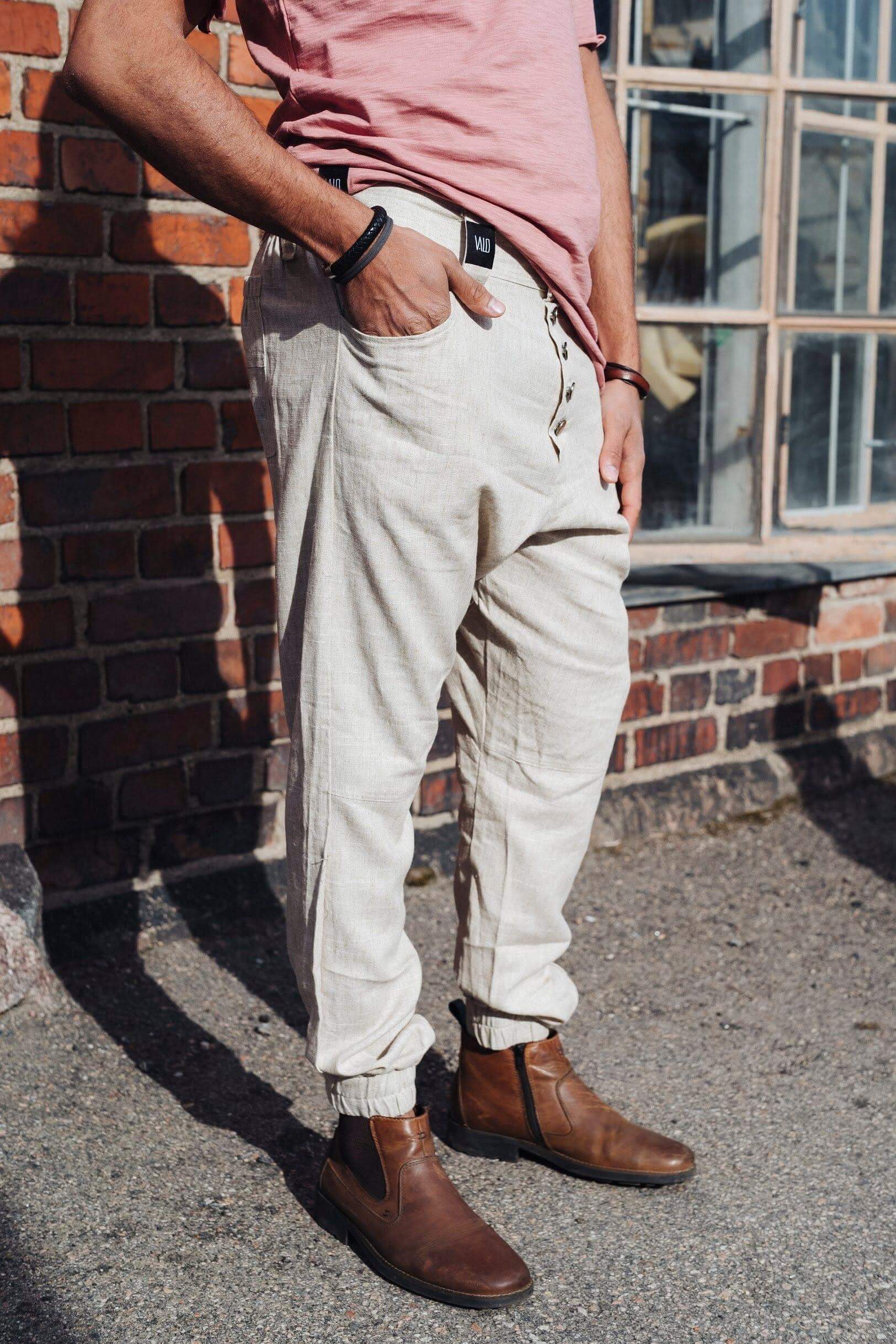 VALOdesigns Pants MAA - Elegant drop crotch trousers with casual fit