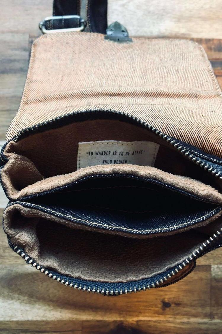 VALO Design Clothing Bag MATKA – A medium-sized shoulder bag with multiple pockets, designed for travelers seeking style and functionality