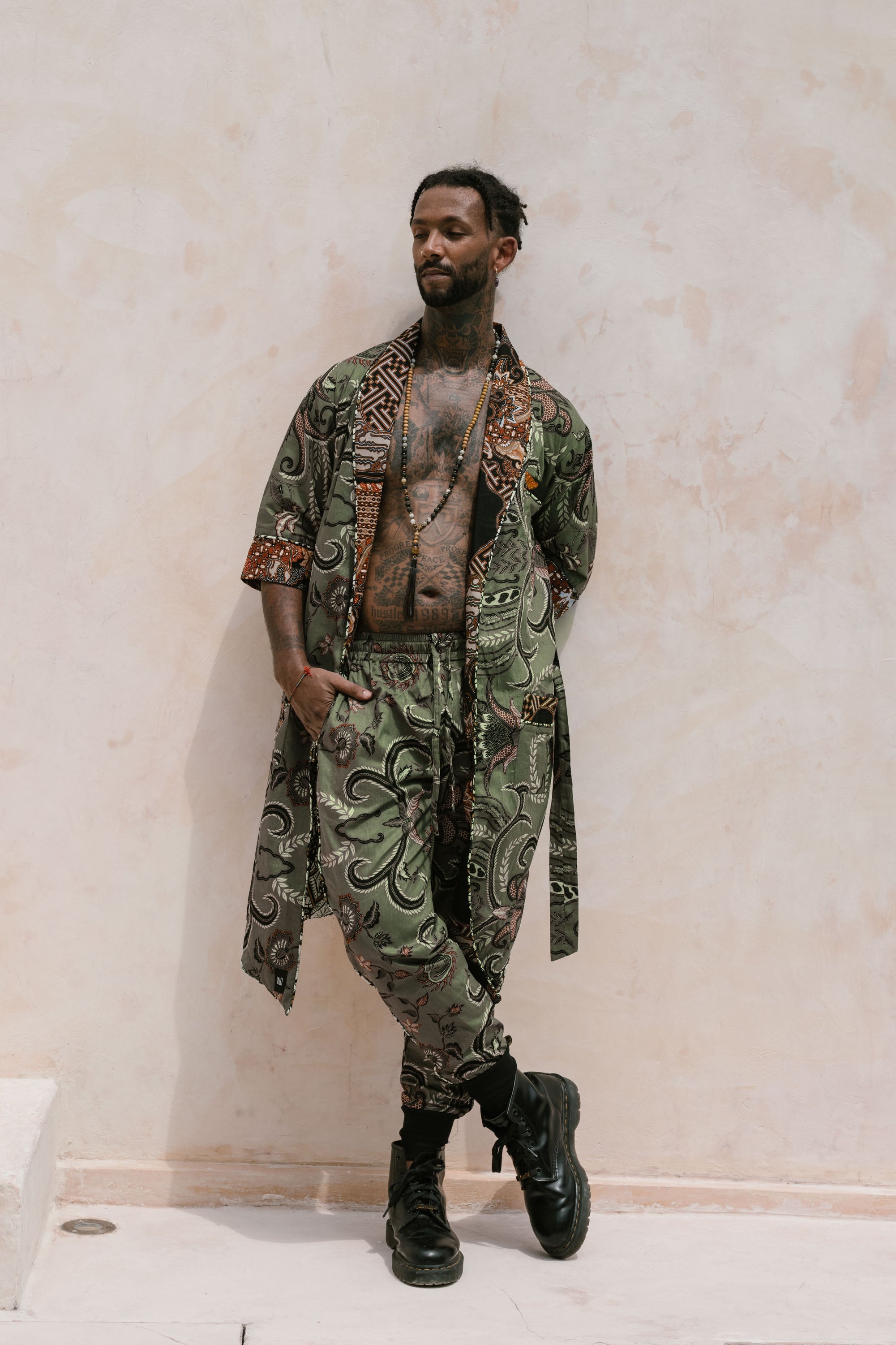 POMO Green Batik - Jacket and Pants