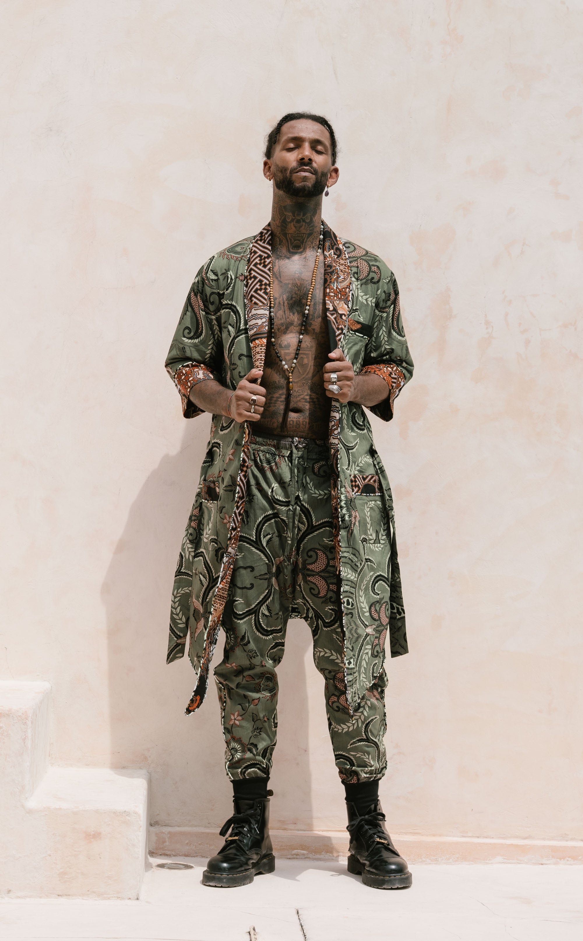 POMO Green Batik - Jacket and Pants