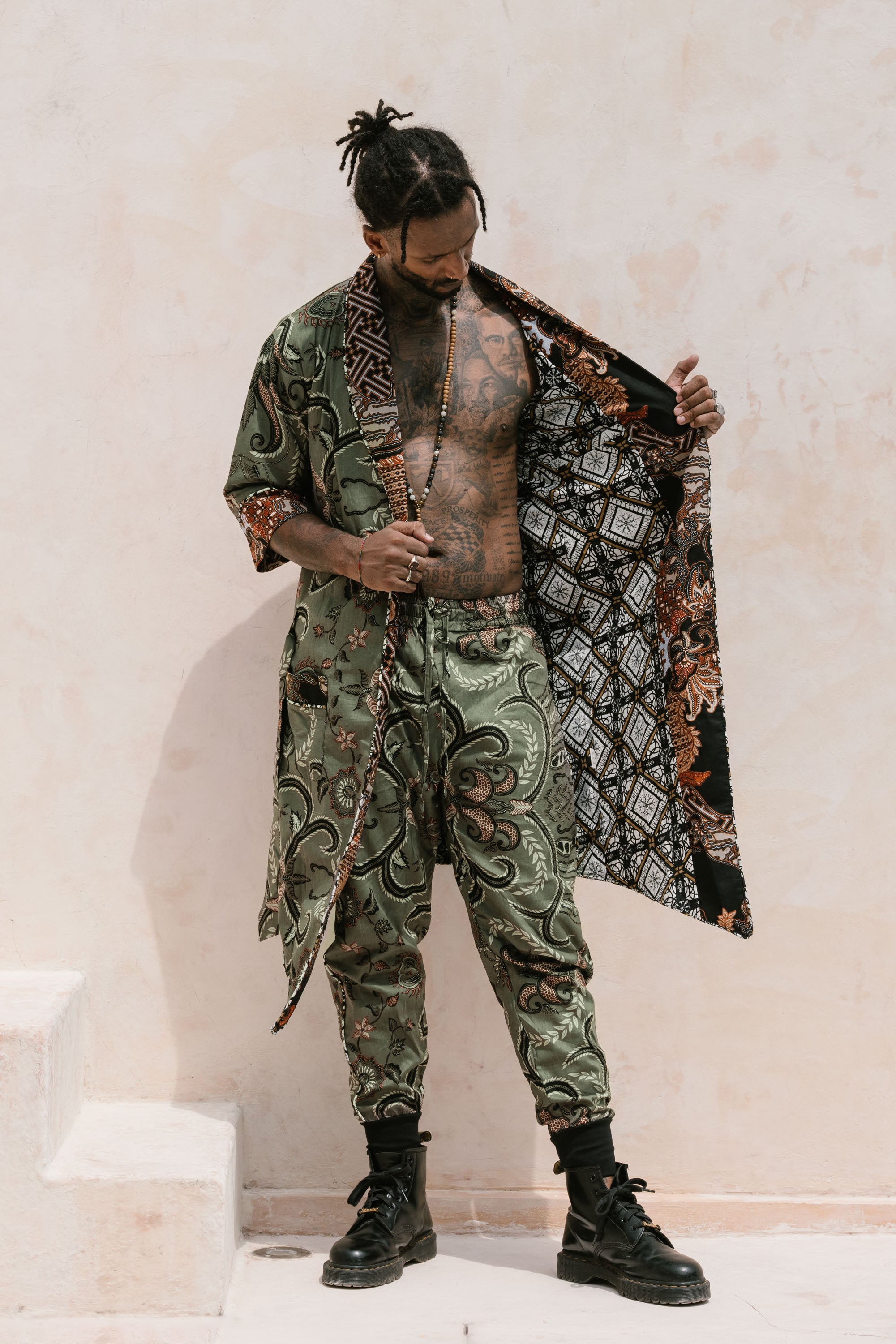 POMO Green Batik - Jacket and Pants