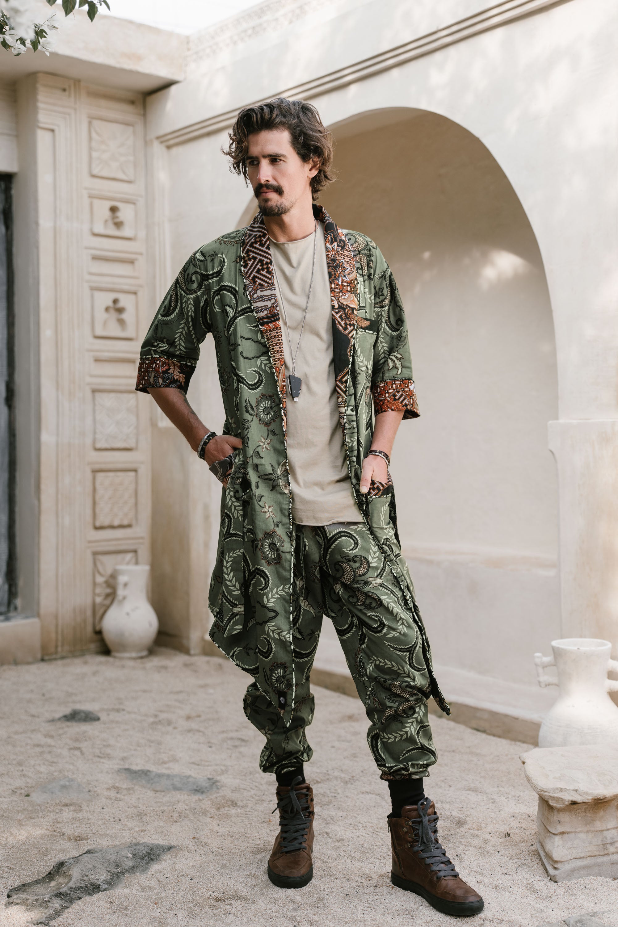 POMO Green Batik - Jacket and Pants