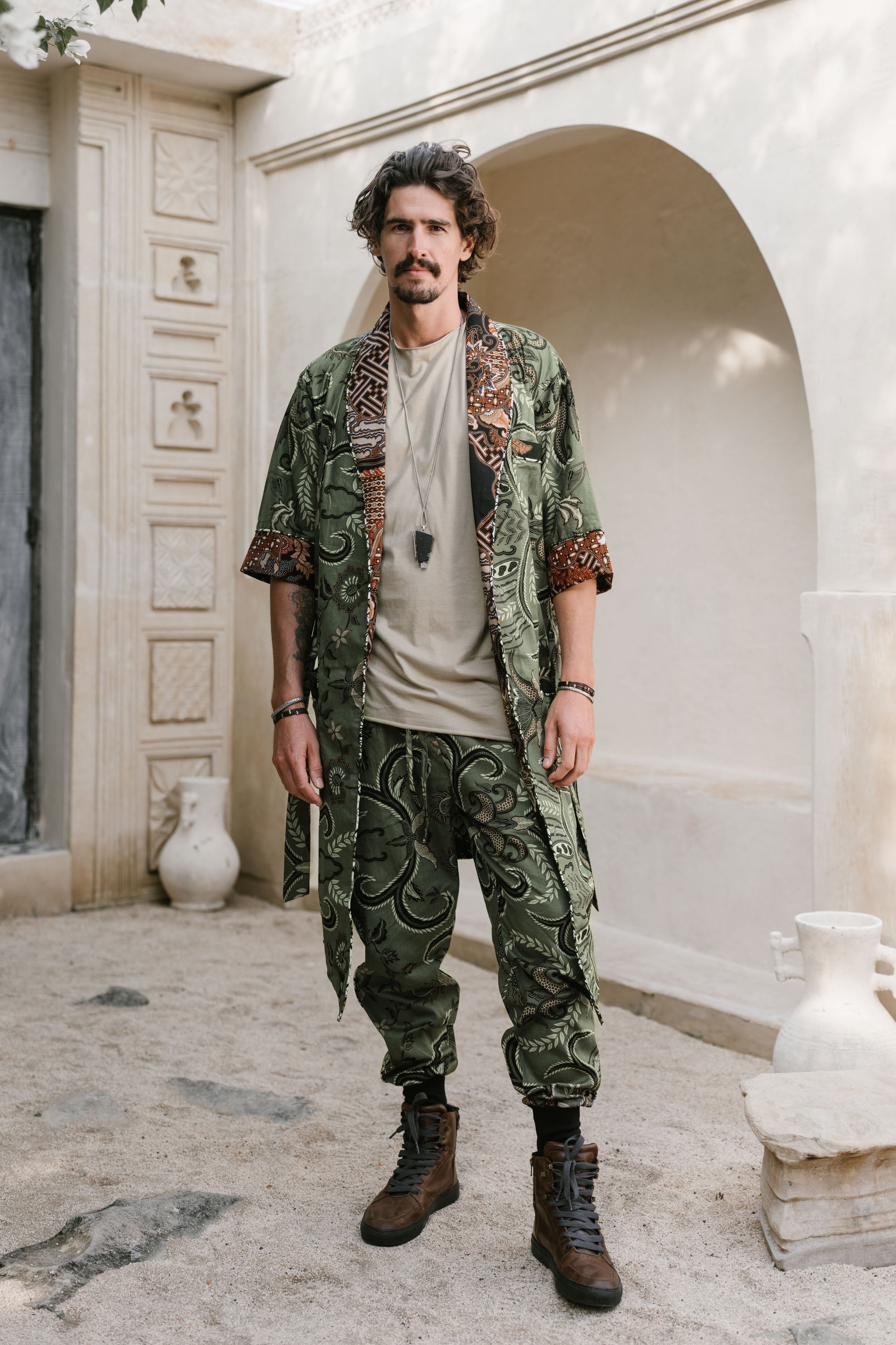 POMO Green Batik - Jacket and Pants