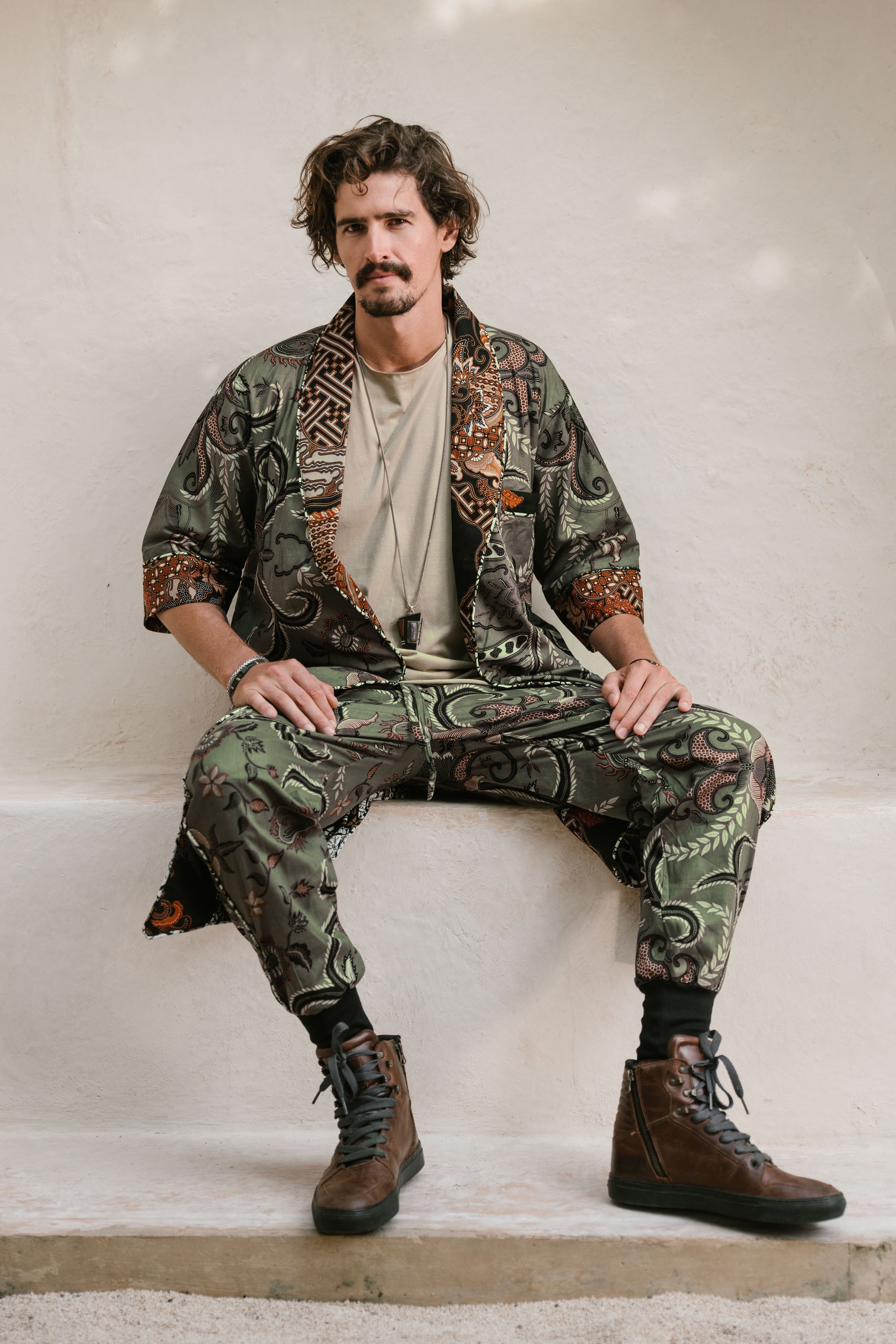 POMO Green Batik - Jacket and Pants