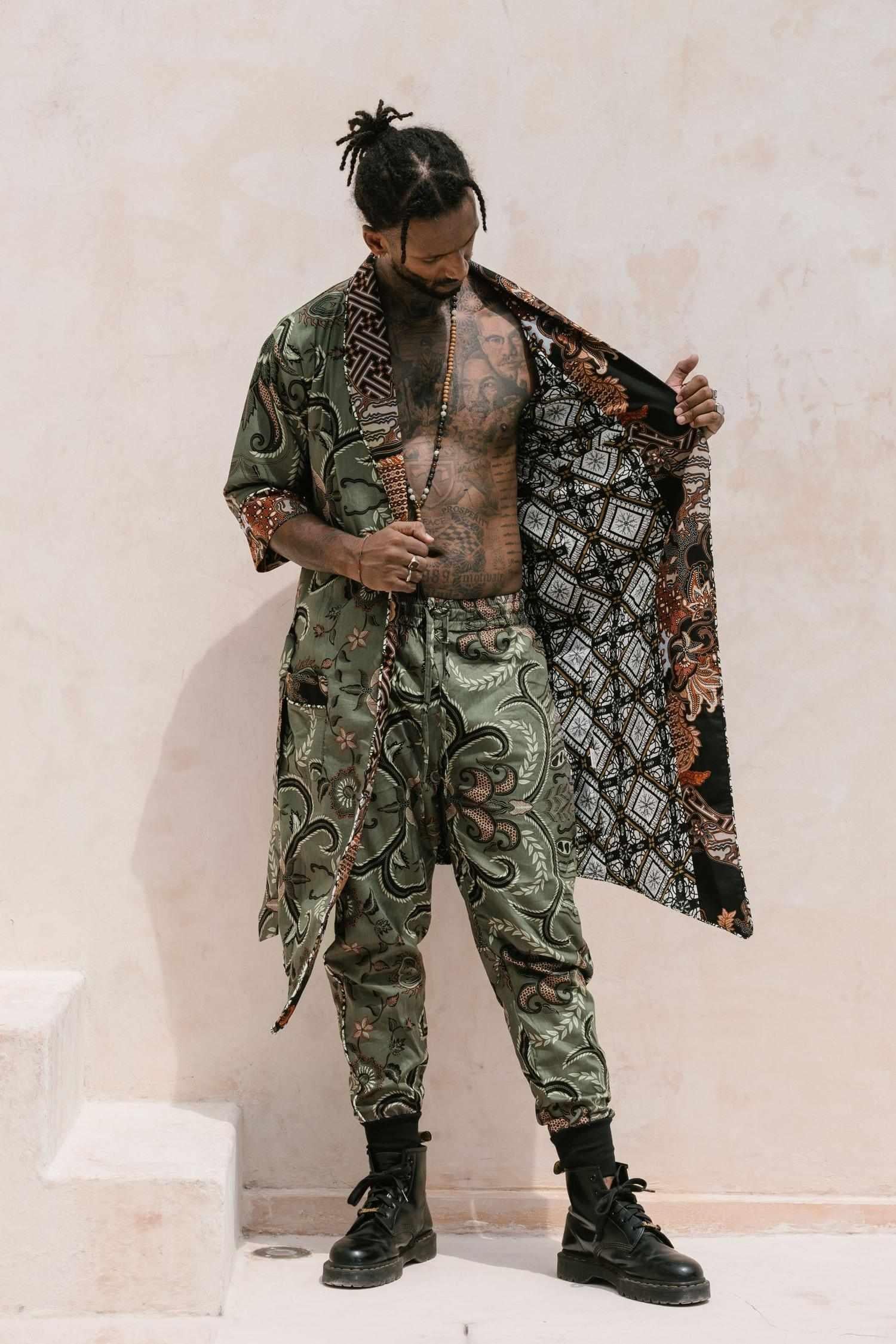 POMO Green Batik - Jacket and Pants