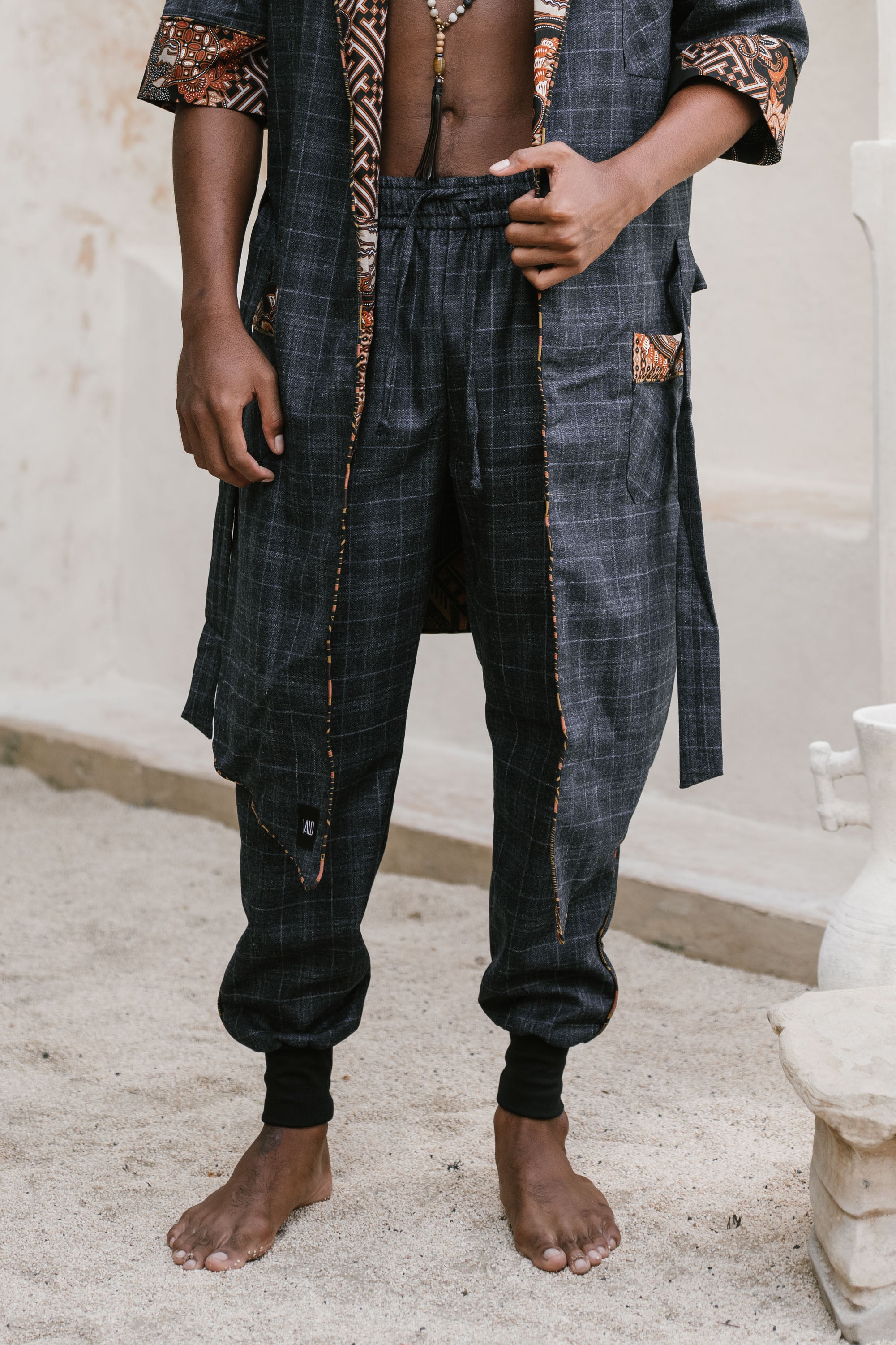 POMO Blue Wool Pants