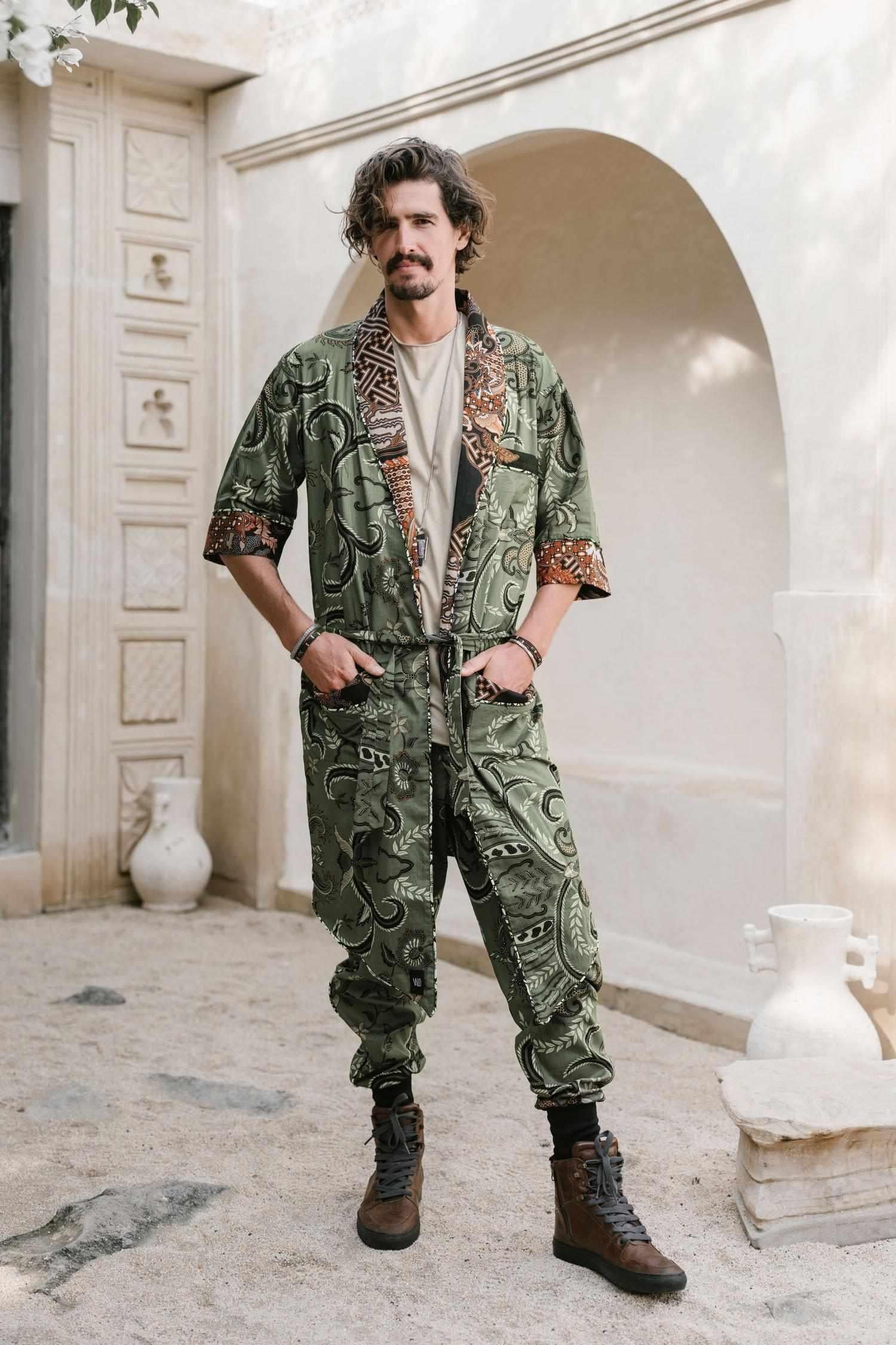 POMO Green Batik - Jacket and Pants