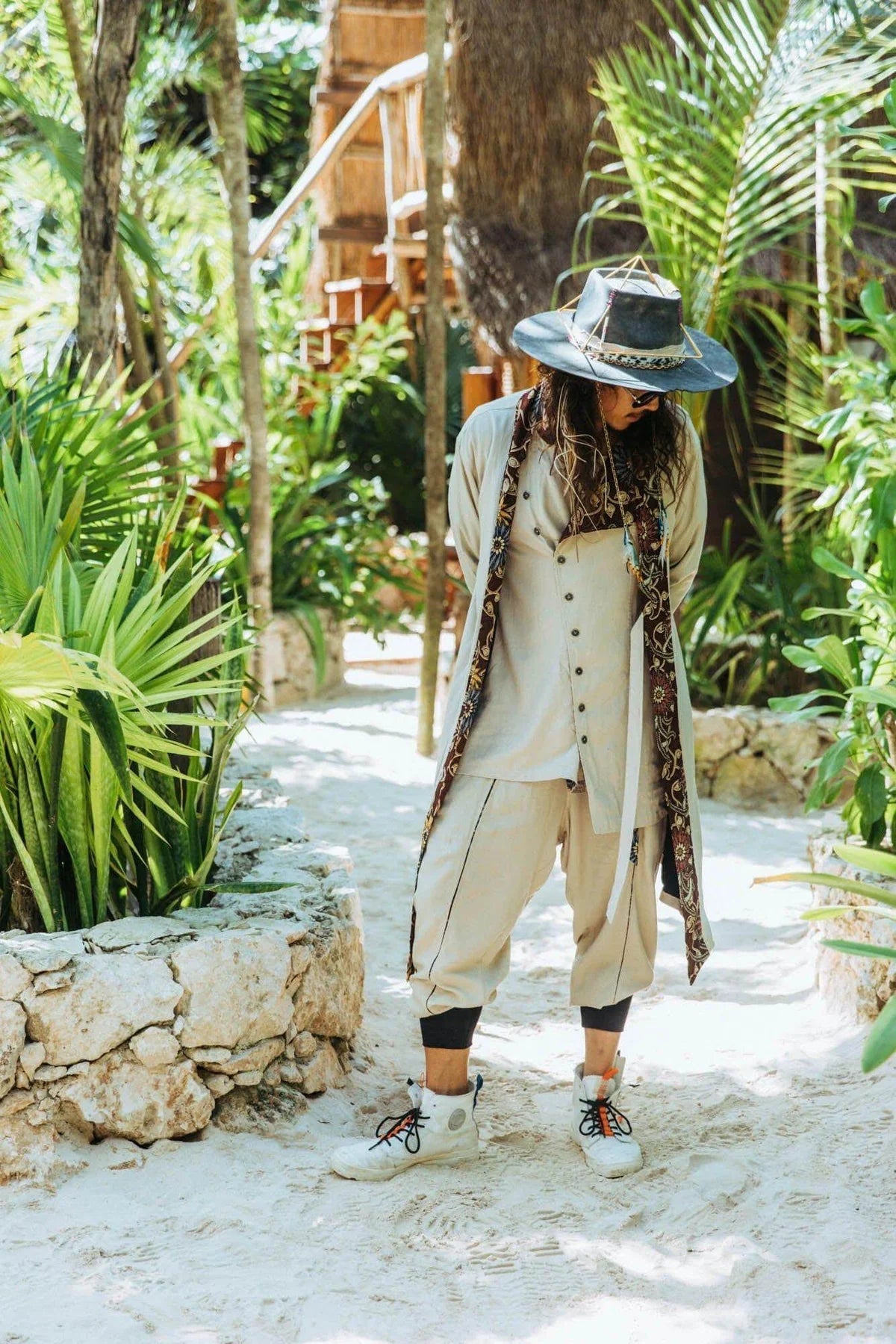 VALO Design Clothing Jackets / QI JACKET - Japanese inspired kimono style high quality linen cotton jacket