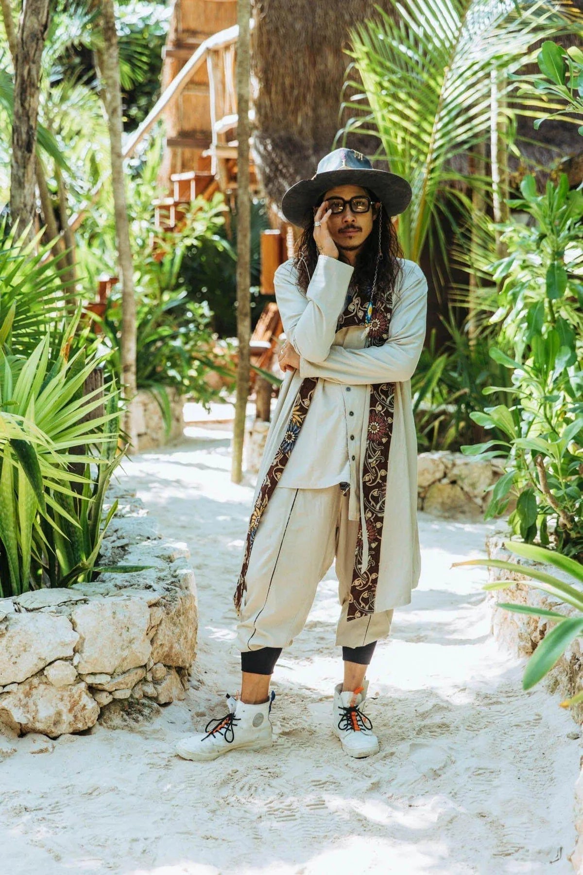 VALO Design Clothing Jackets / QI JACKET - Japanese inspired kimono style high quality linen cotton jacket