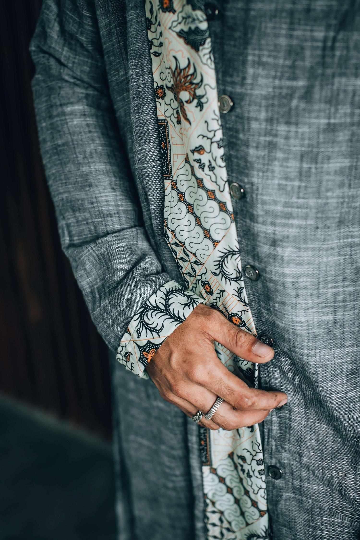 VALO Design Clothing Jackets QI JACKET - Japanese inspired kimono style high quality linen cotton jacket