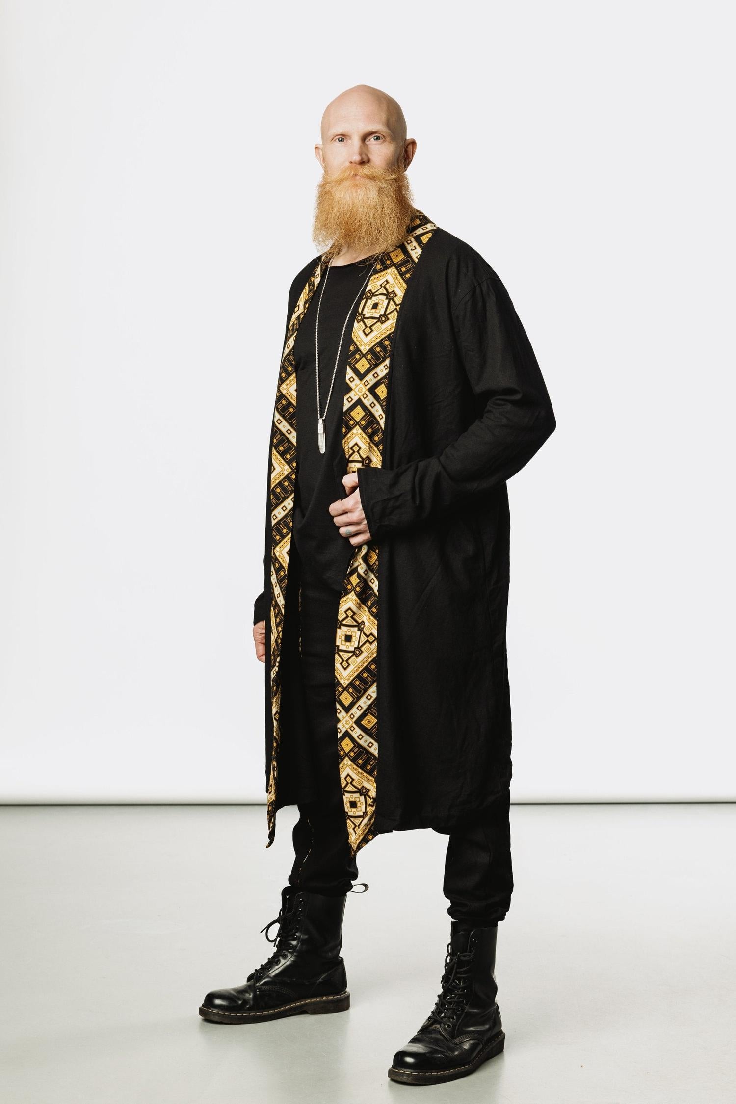 VALO Design Clothing Jackets / QI JACKET - Japanese inspired kimono style high quality linen cotton jacket