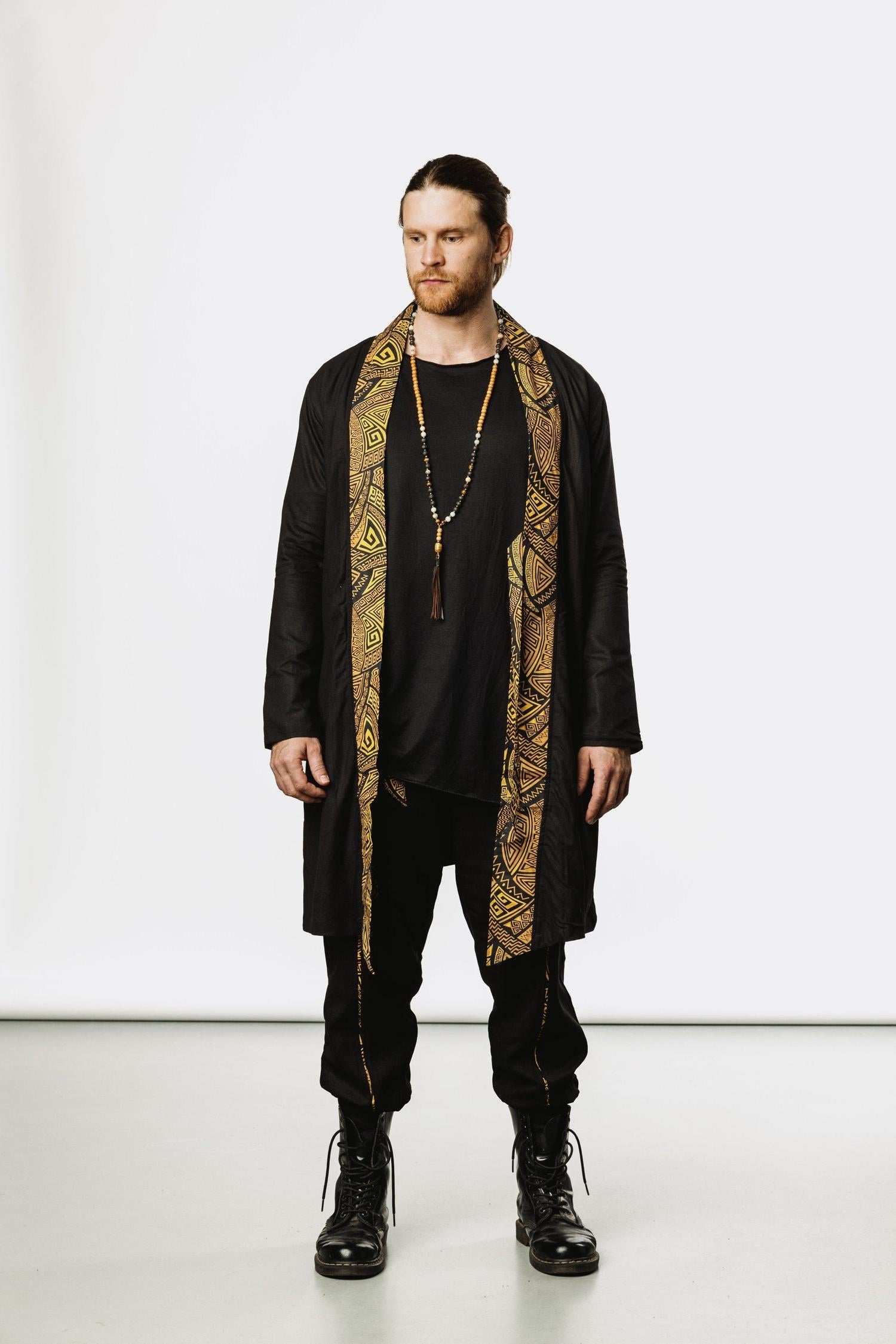 VALO Design Clothing Jackets / QI JACKET - Japanese inspired kimono style high quality linen cotton jacket