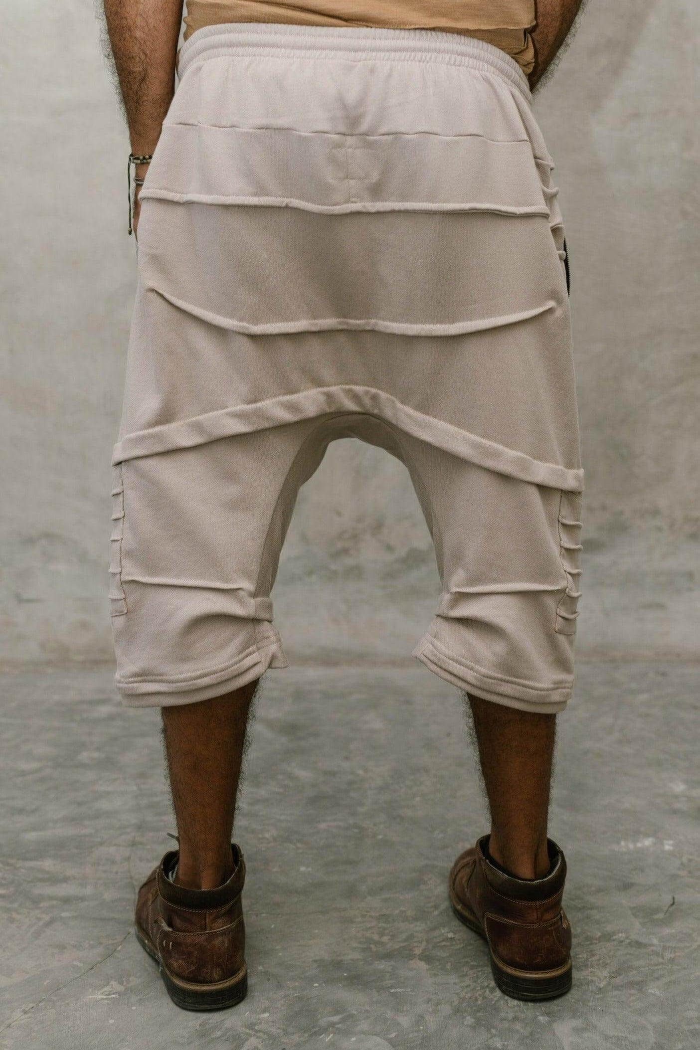 VALO Design Clothing SAHARA Shorts - Comfy boho drop crotch cotton shorts with unique details