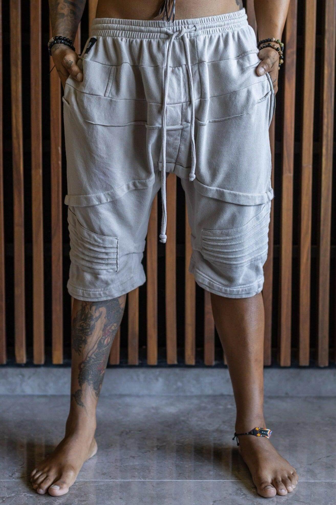 VALO Design Clothing SAHARA Shorts - Comfy boho drop crotch cotton shorts with unique details