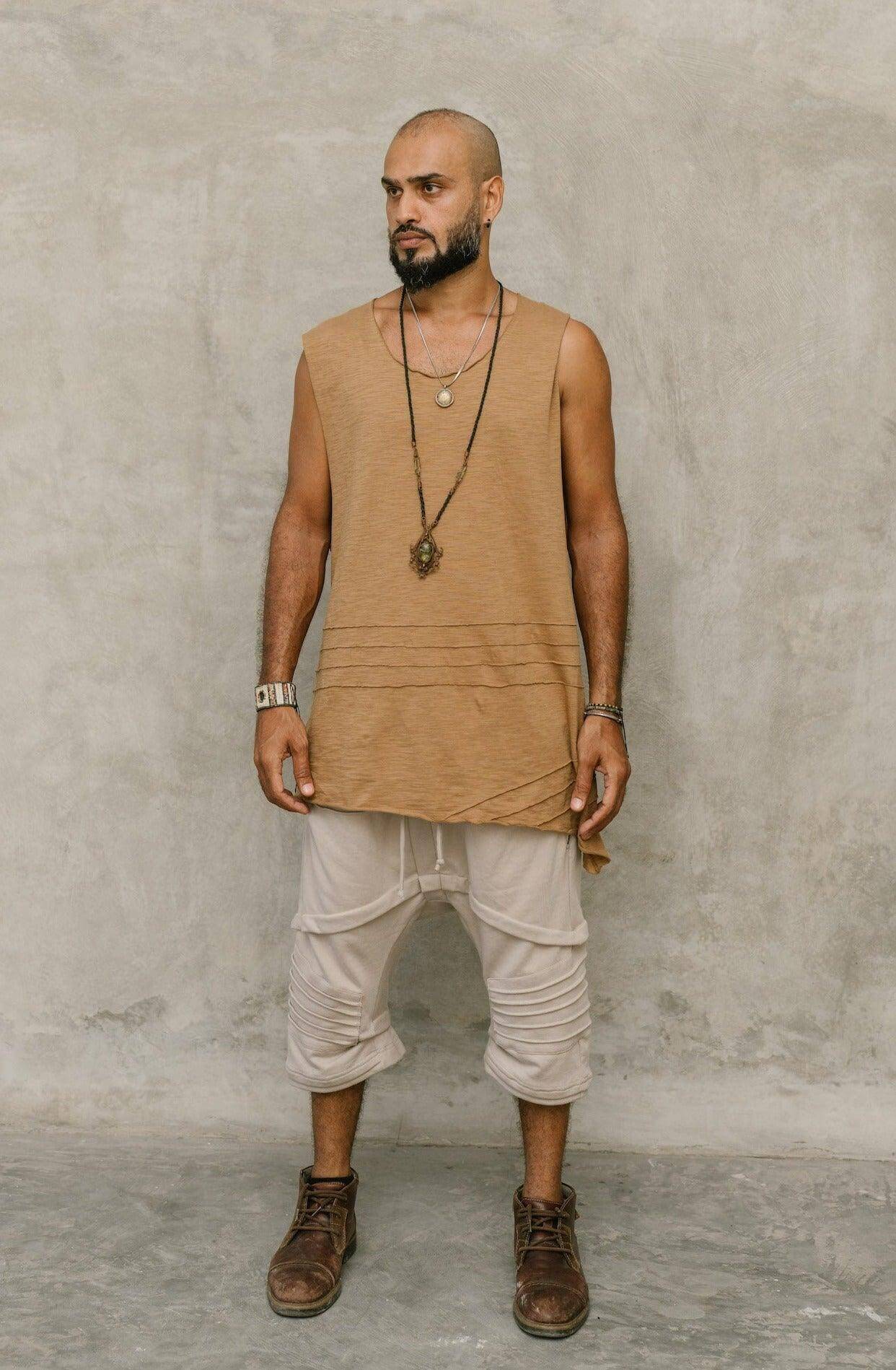 VALO Design Clothing SAHARA Shorts - Comfy boho drop crotch cotton shorts with unique details