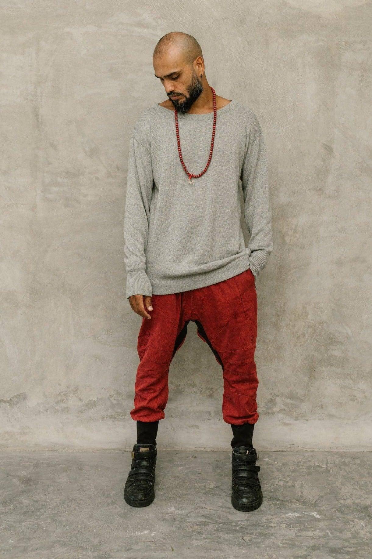 SISU Pants - Jogger style denim pants with two zipper pockets and drop crotch cut - VALO Design Clothing