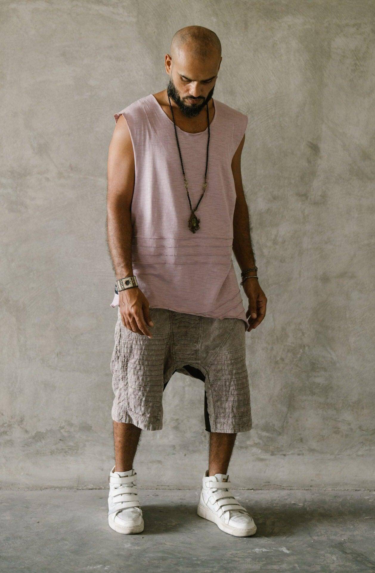 SISU Shorts - Drop crotch stonewashed cotton shorts with unique details - VALO Design Clothing