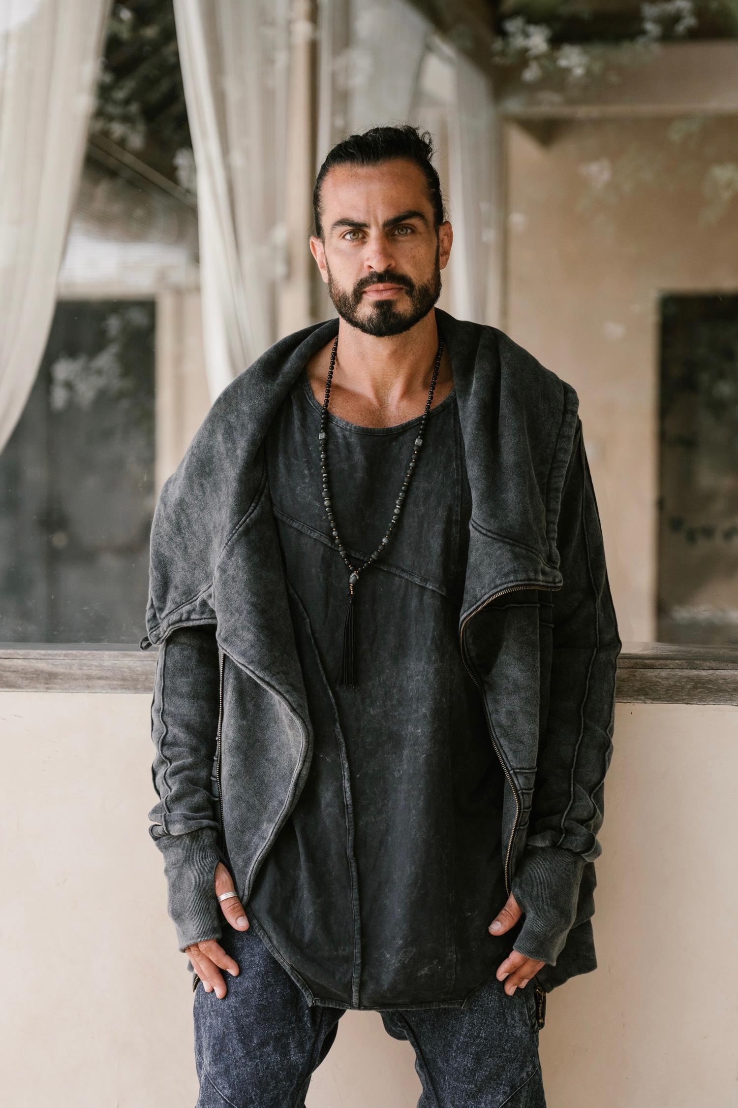 TARMO - Asymmetrical Cotton Fleece Zipper Hoodie