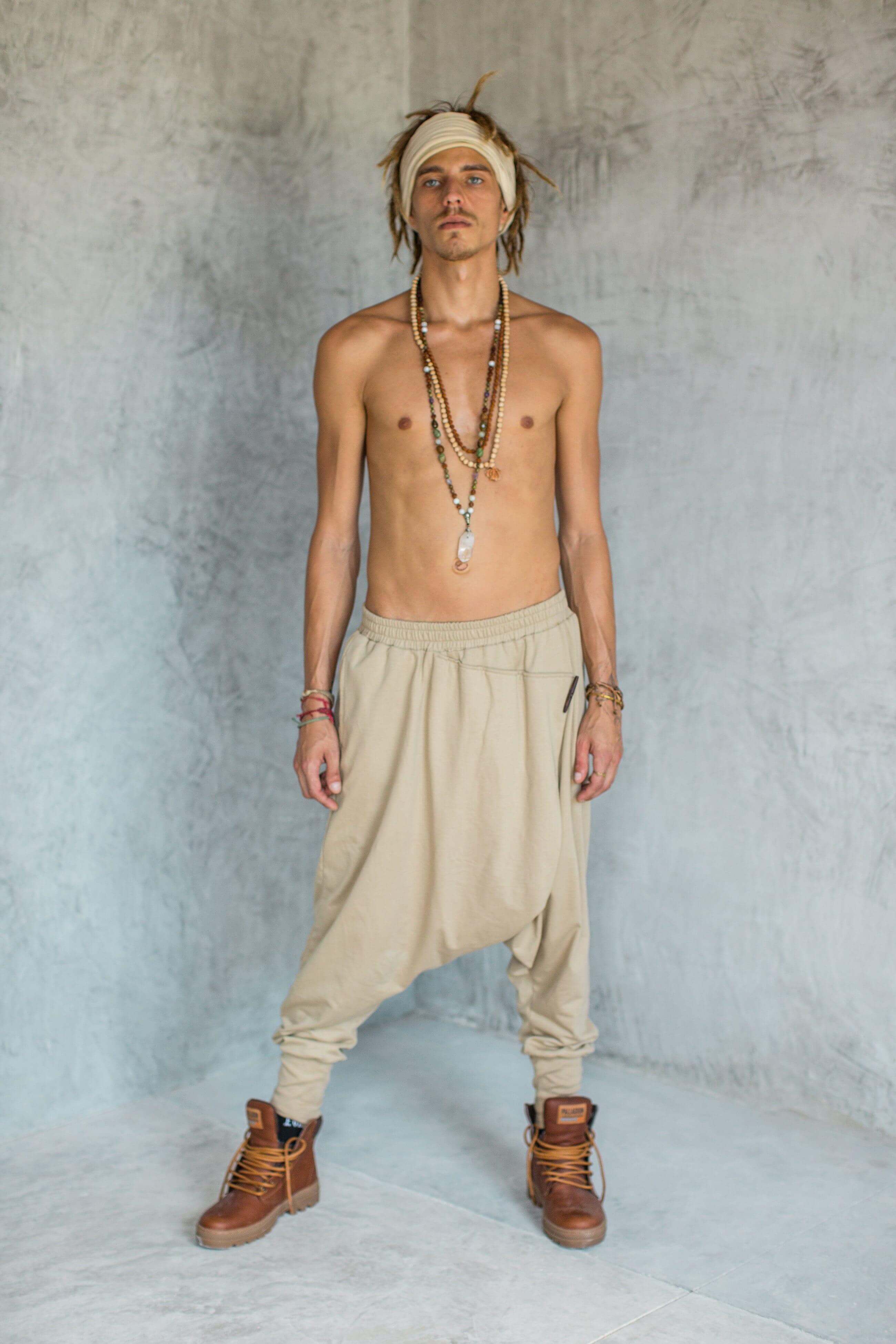 VALO Design Clothing Pants URBAN NINJA - Desert Khaki Harem pants from high quality cotton