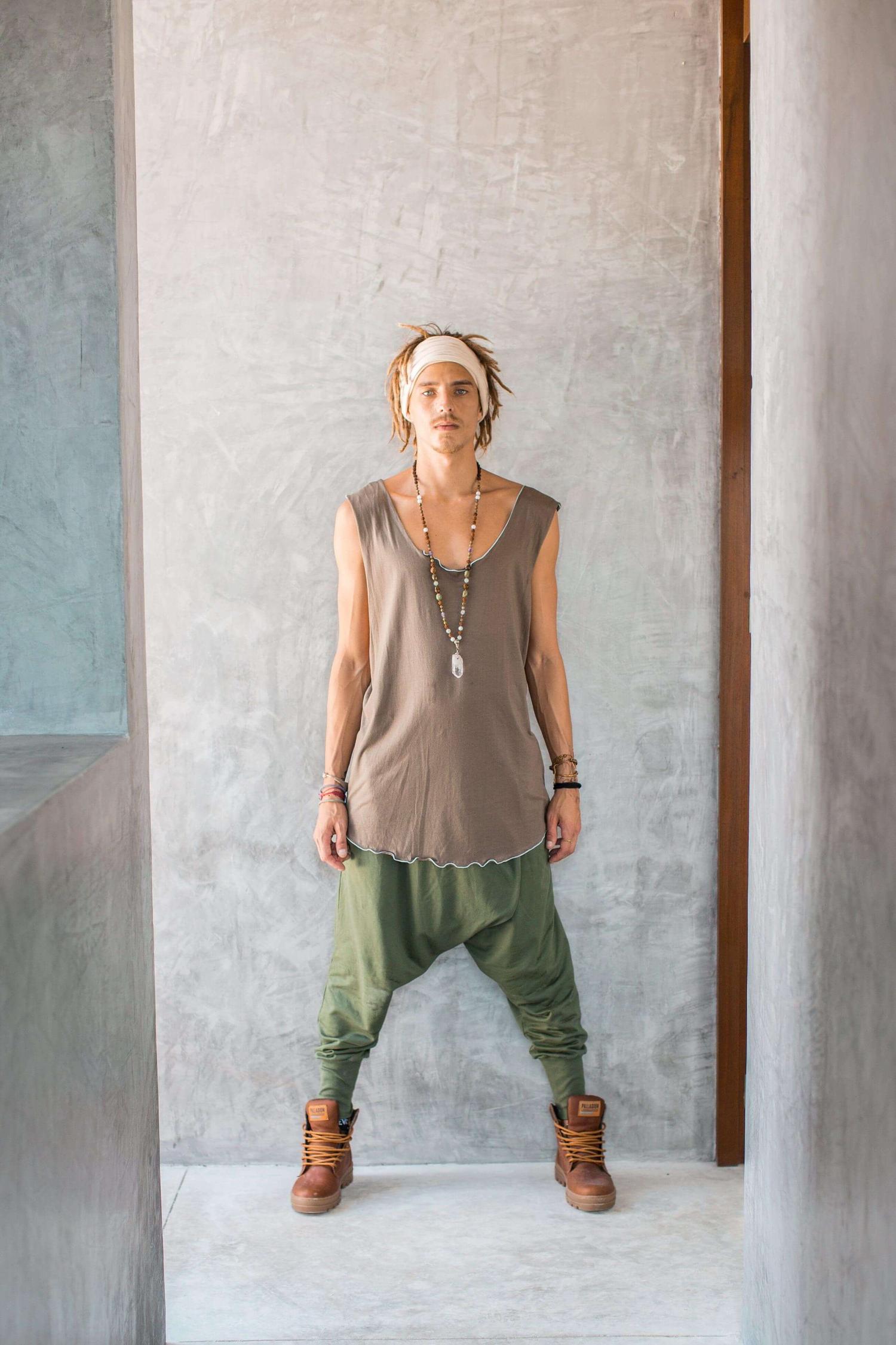 VALO Design Pants URBAN Ninja - Forest Green Harem pants from high quality cotton