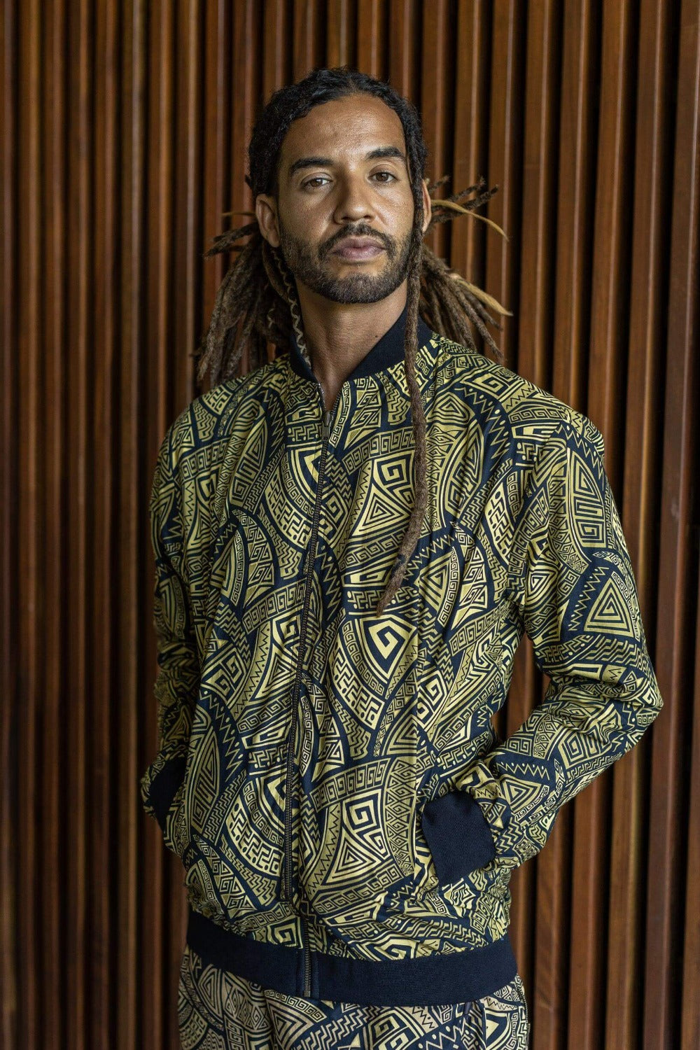 VALO BOMBER - Reversible multicolor cotton bomber zipper jacket with unique print - VALO Design Clothing