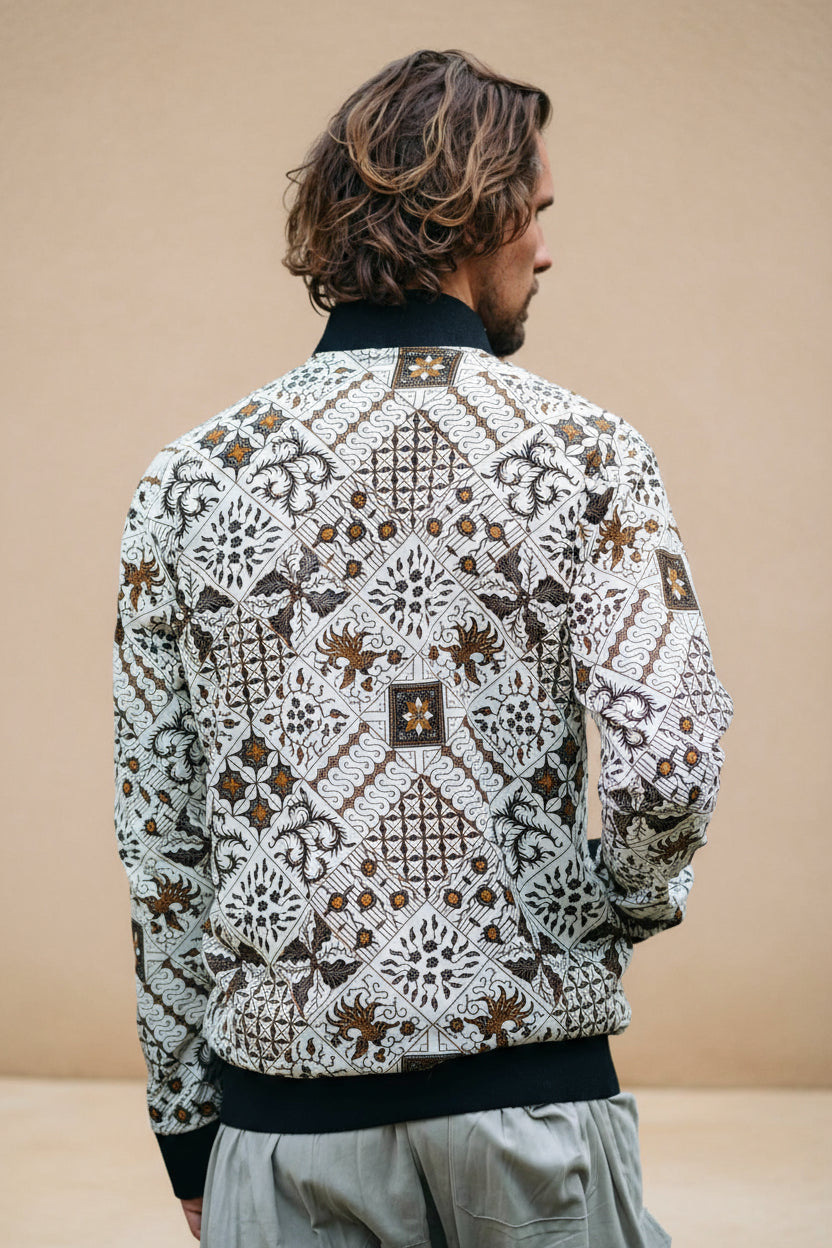 VALOdesigns Jackets VALO BOMBER - Reversible multicolor cotton bomber zipper jacket with unique print