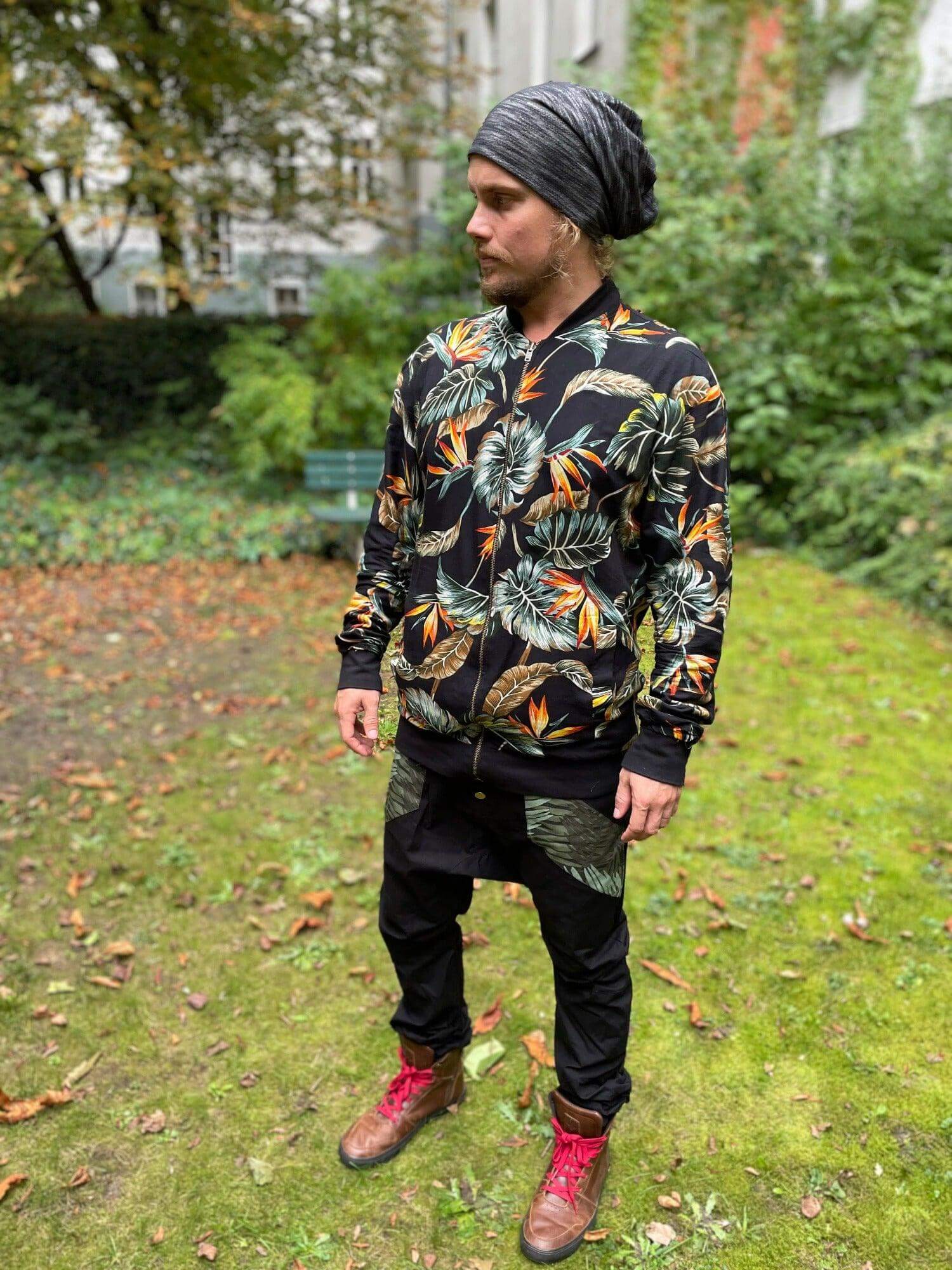 VALOdesigns Jackets VALO BOMBER - Reversible multicolor cotton bomber zipper jacket with unique print